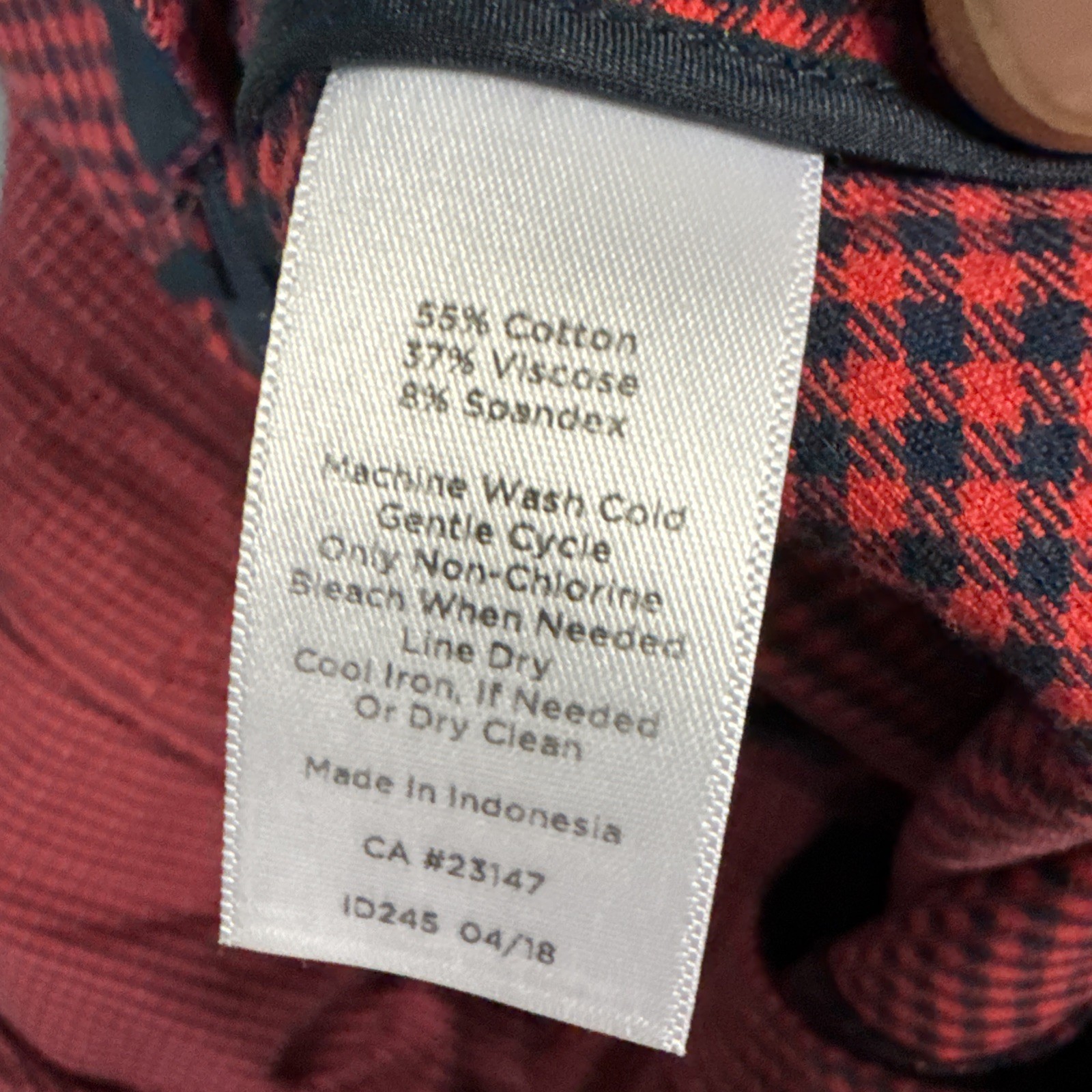 Talbots Pants Womens 16 Red Blue Chatham Ankle Shepard Check Side Zip Cotton