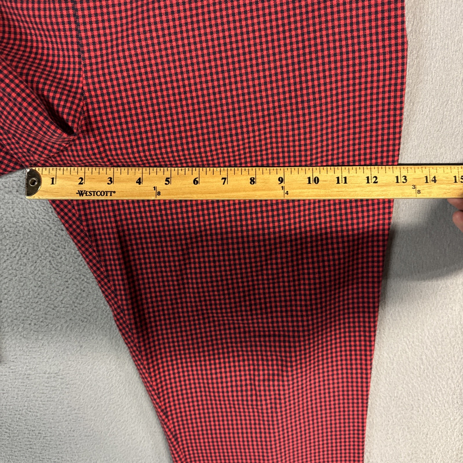 Talbots Pants Womens 16 Red Blue Chatham Ankle Shepard Check Side Zip Cotton