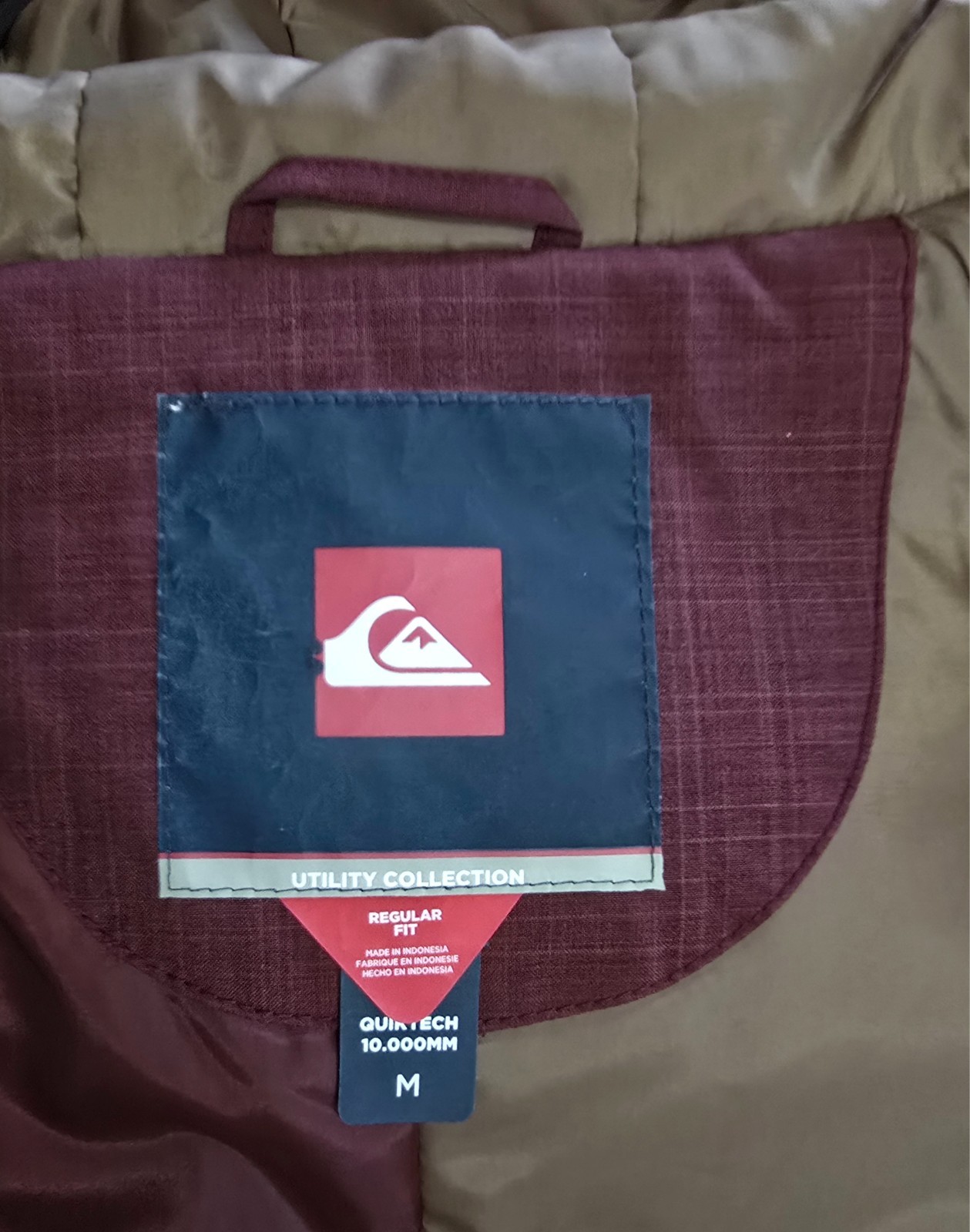 Quiksilver Ski Snow Jacket Utility Collection Quiktech 10.000MM Regular Fit Sz M
