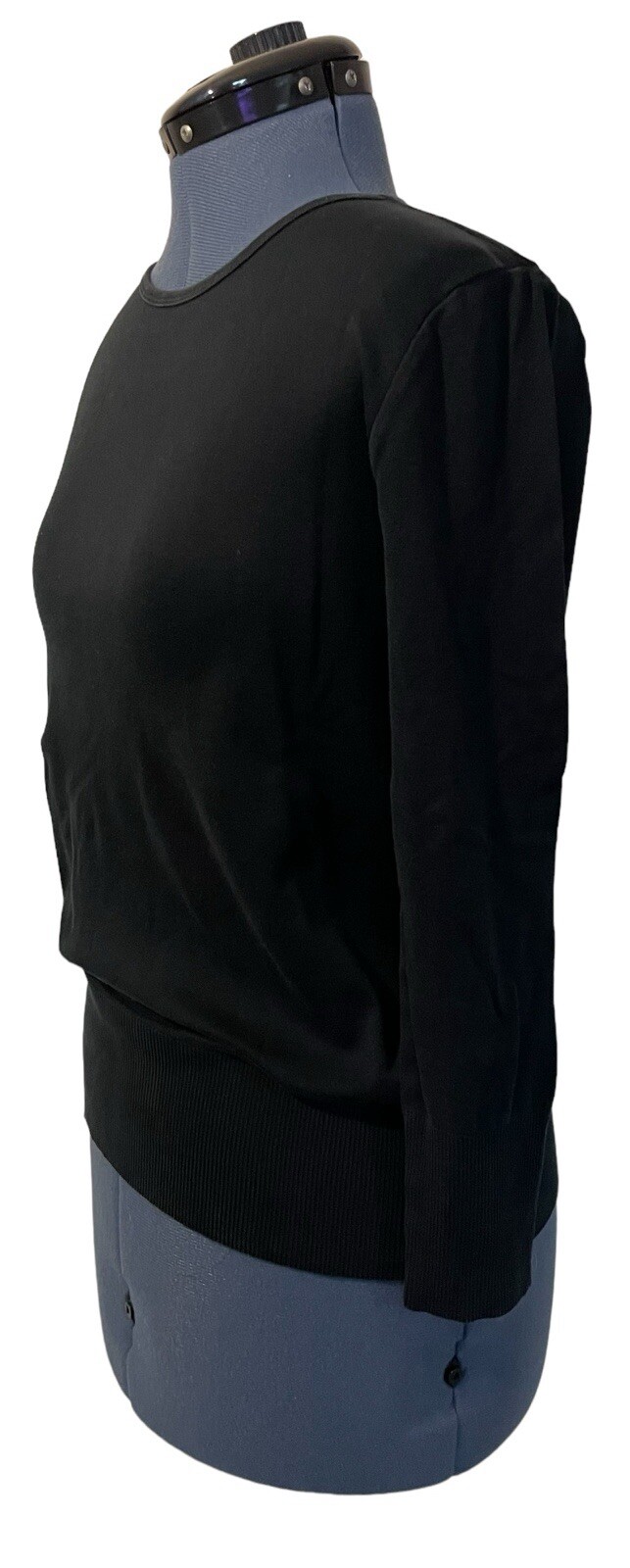 Ralph Lauren Black Label Black Oversized Balloon Sleeve Knit Top Capsule XL