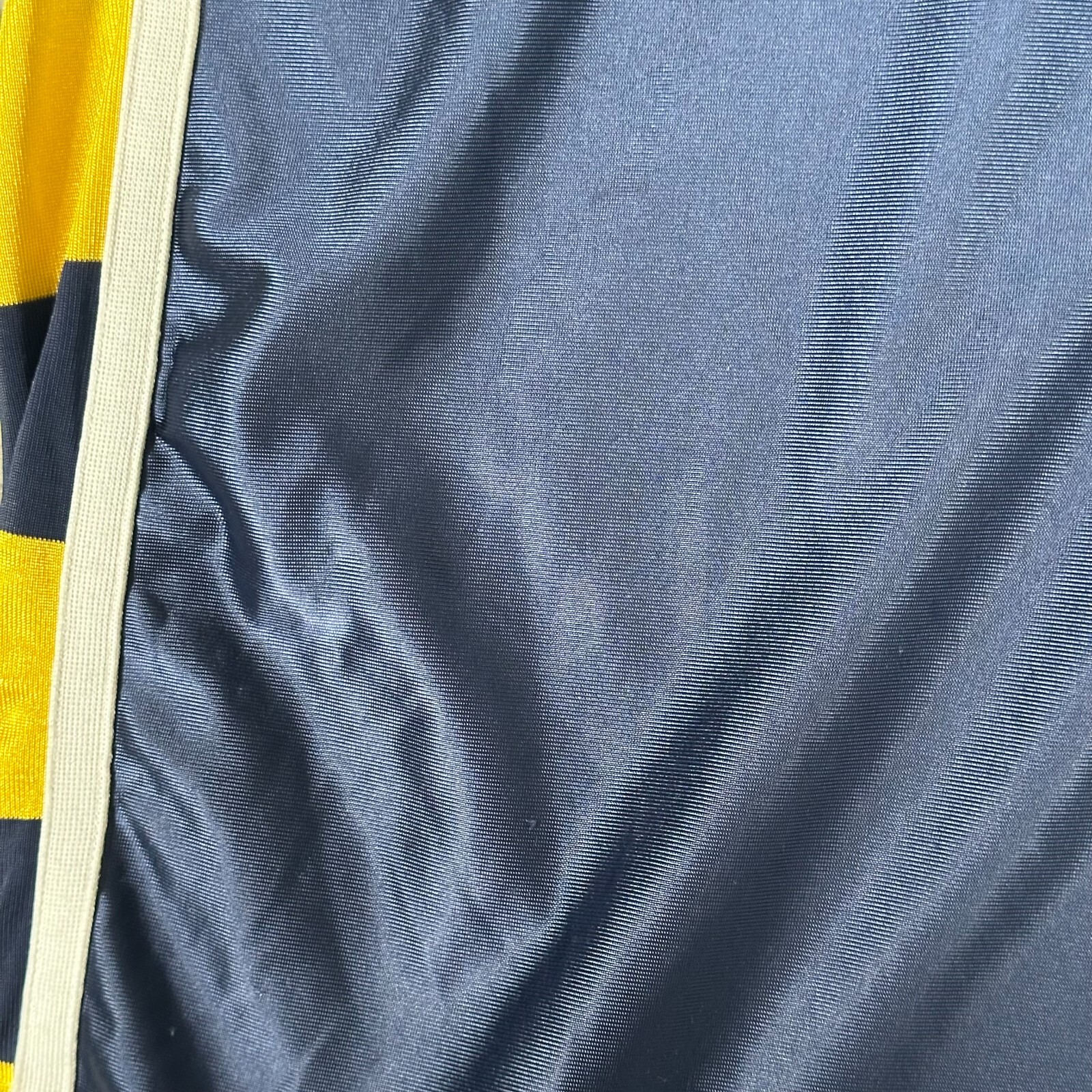 Vtg Nike Tank Top Mens 2XL Blue Yellow Shiny Silky Basketball Jersey Sleeveless