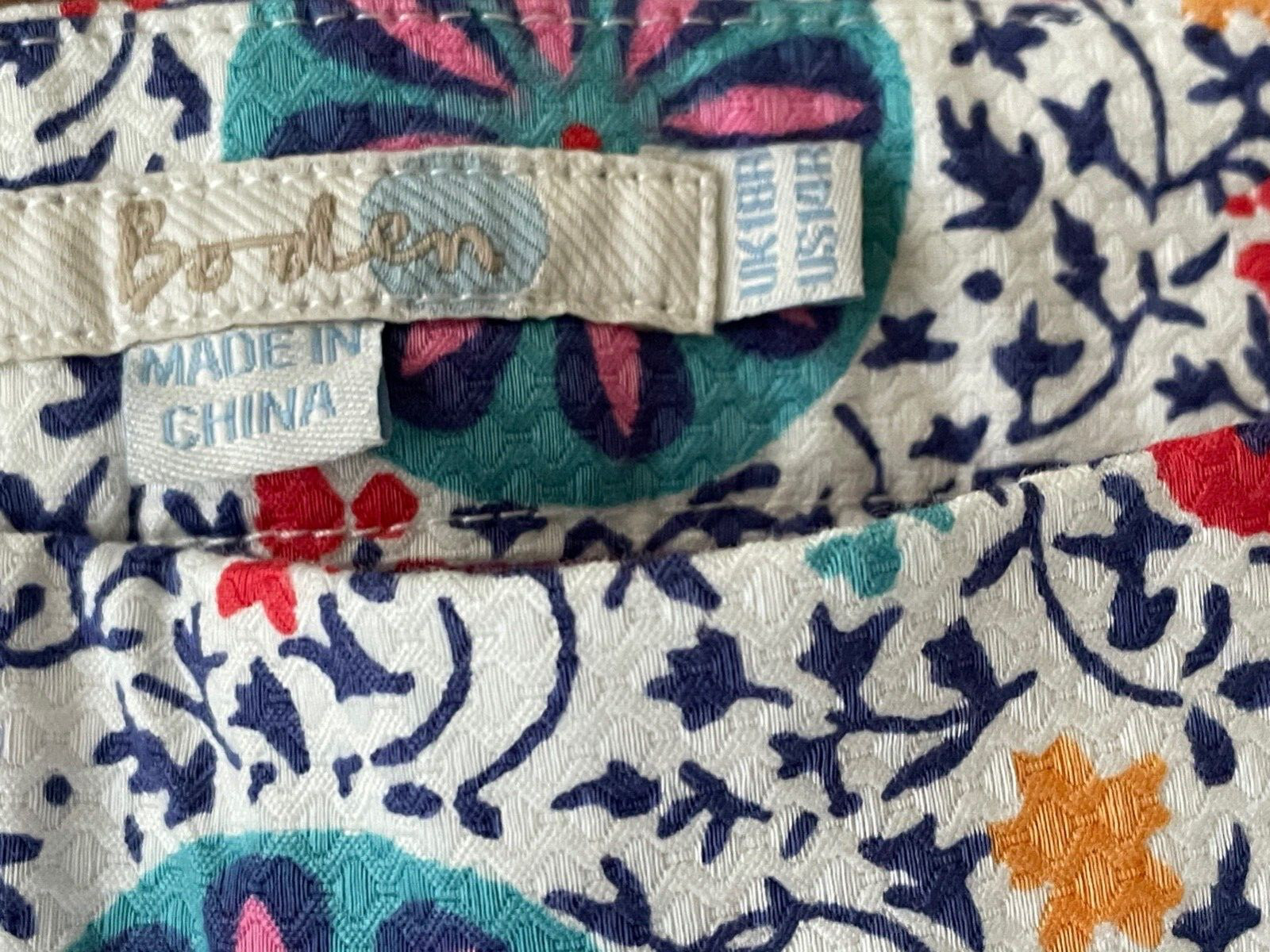 NWOT BODEN Ankle Side Zip Stretch Pants Multi-Color Wms Size 14R Multi-Color