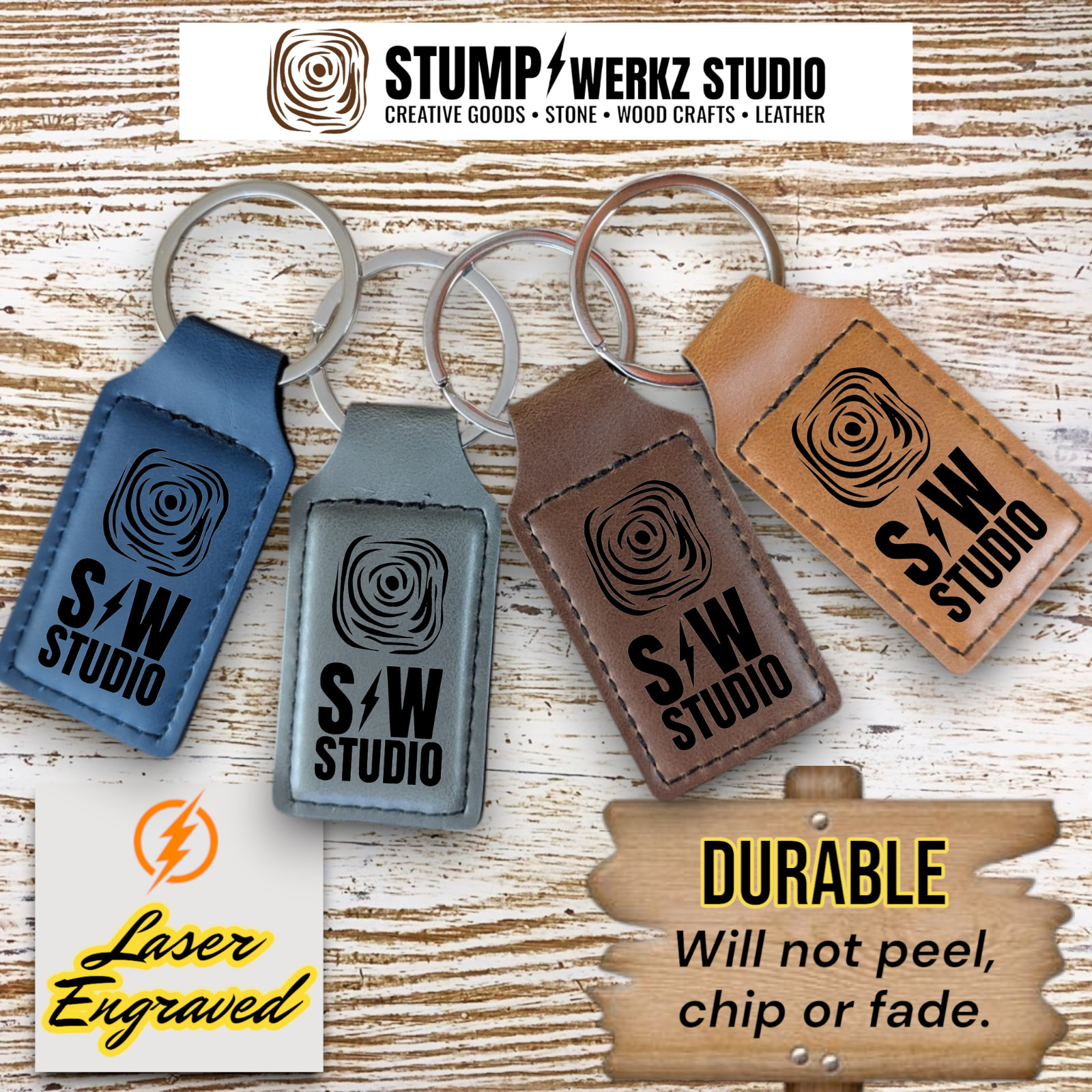 Custom Keychain Keyring Fob Luggage Bag Tag Personalized Name Initials Monogram