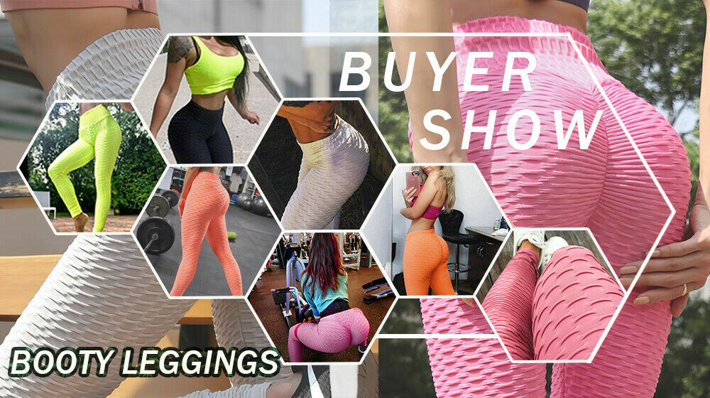 Women Leggings Anti-Cellulite High Waist Push Up Yoga Pants Tik Tok Butt Lift US