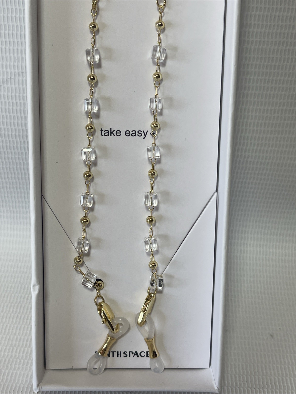 Eyeglass Chain W/Sqaure Crystals Glasses Strap Holder Lanyard Sunglasses New