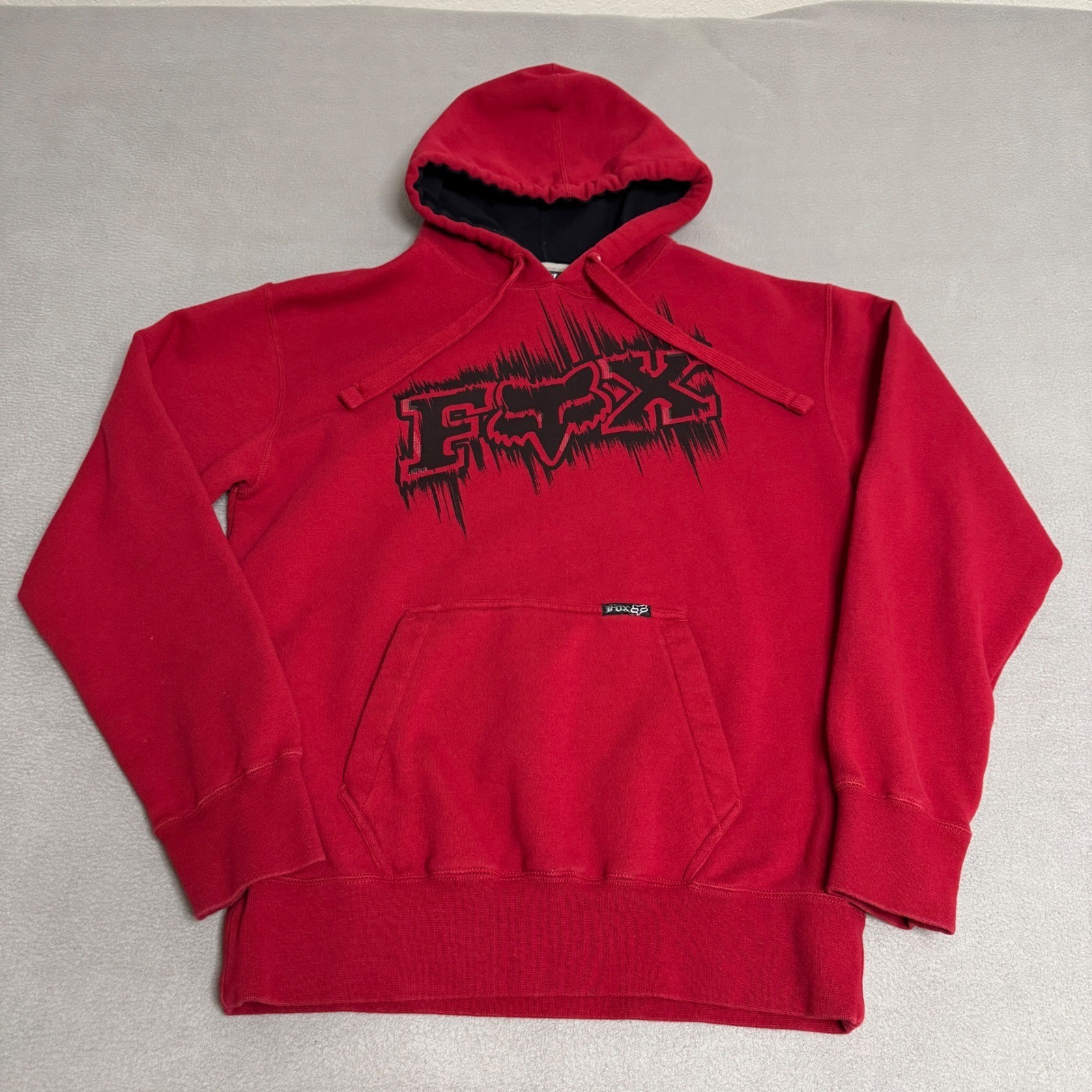 Fox Racing Hoodie Mens Large Red Graphic Pullover Motocross MX Casual