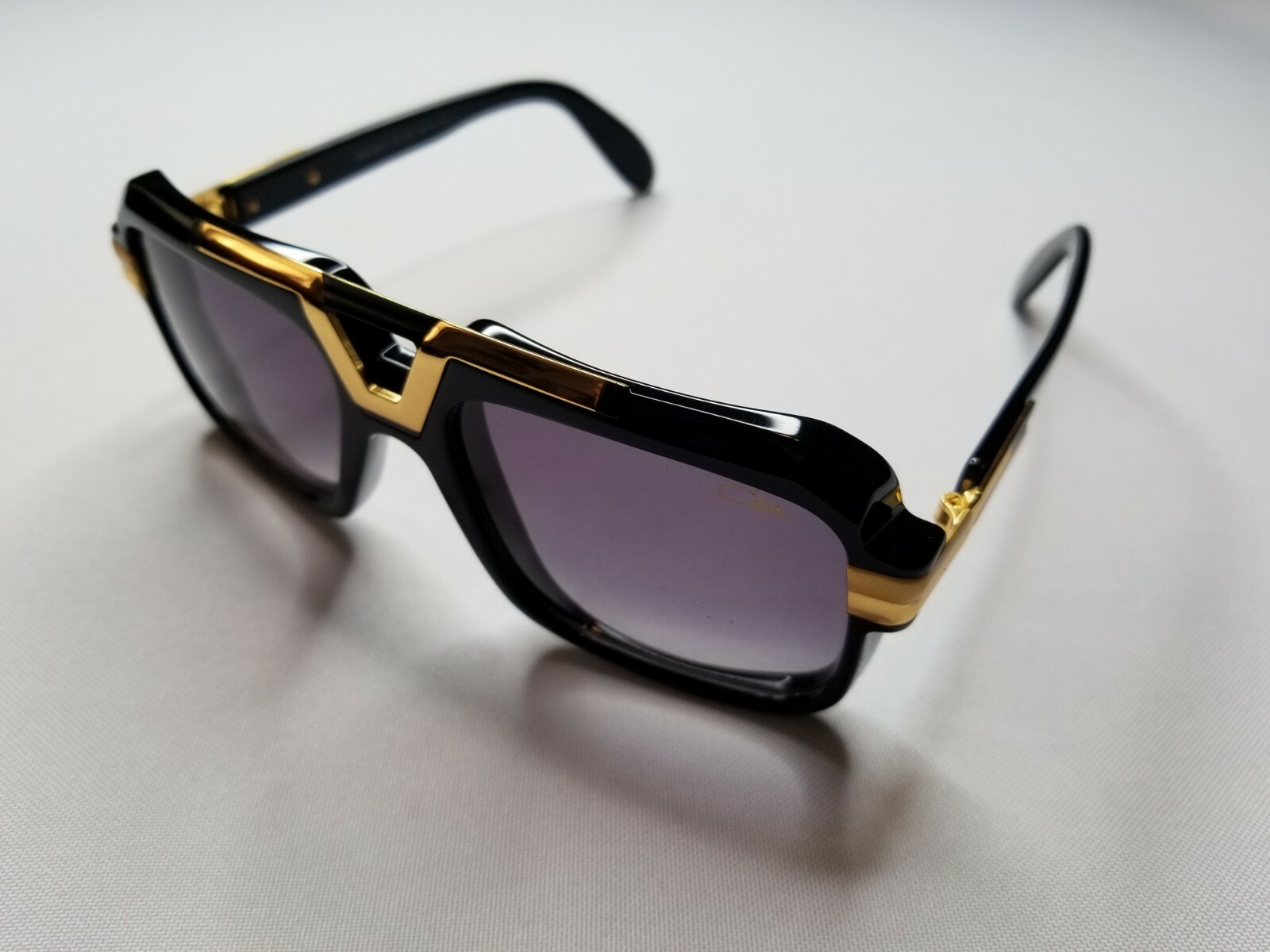 CAZAL LEGENDS MOD. 664/3 COL. 001 GLOSS BLACK GOLD PLATED SUNGLASSES GERMANY