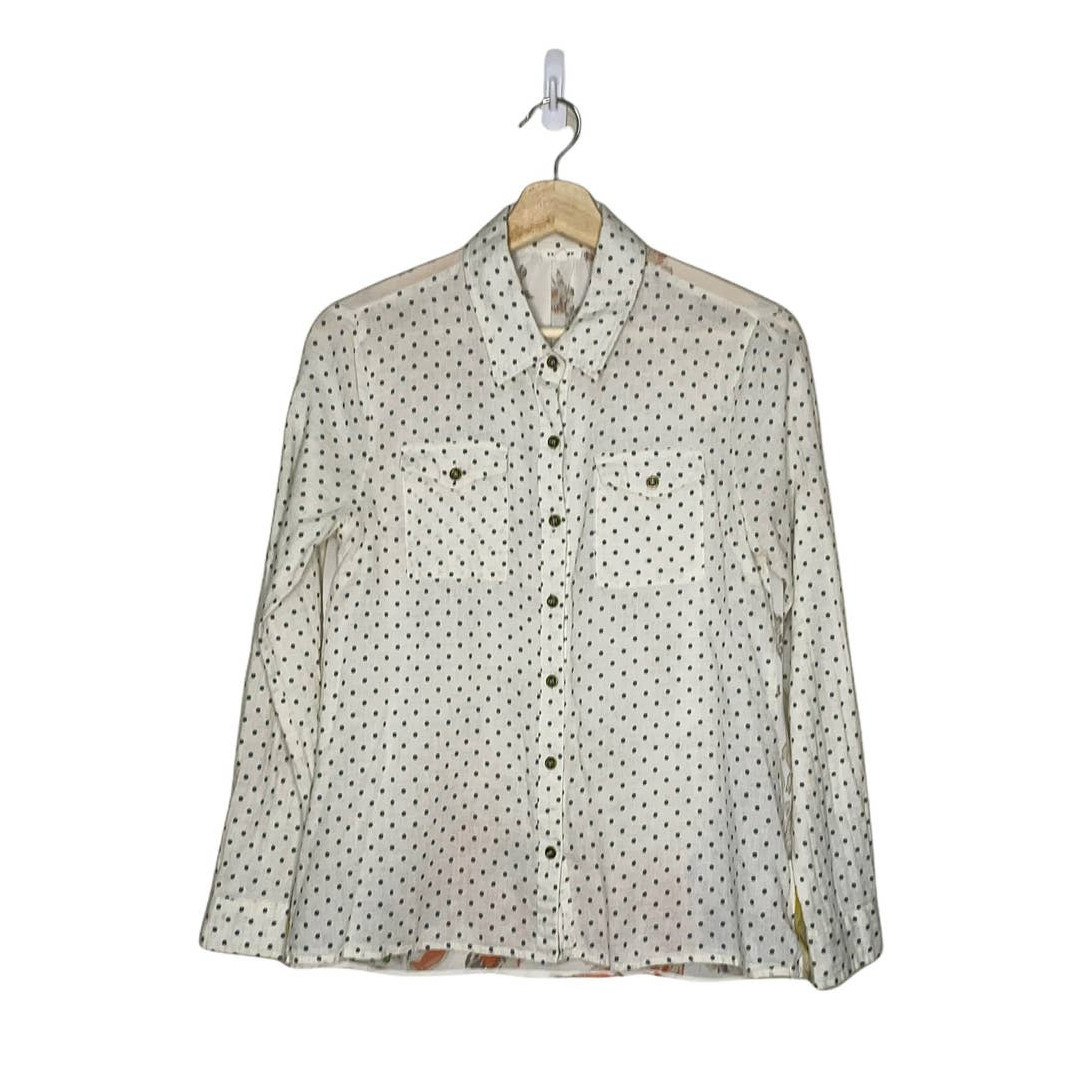 En Creme Shirt Womens Small Multi Print Versatile Casual Career Trendy Classic