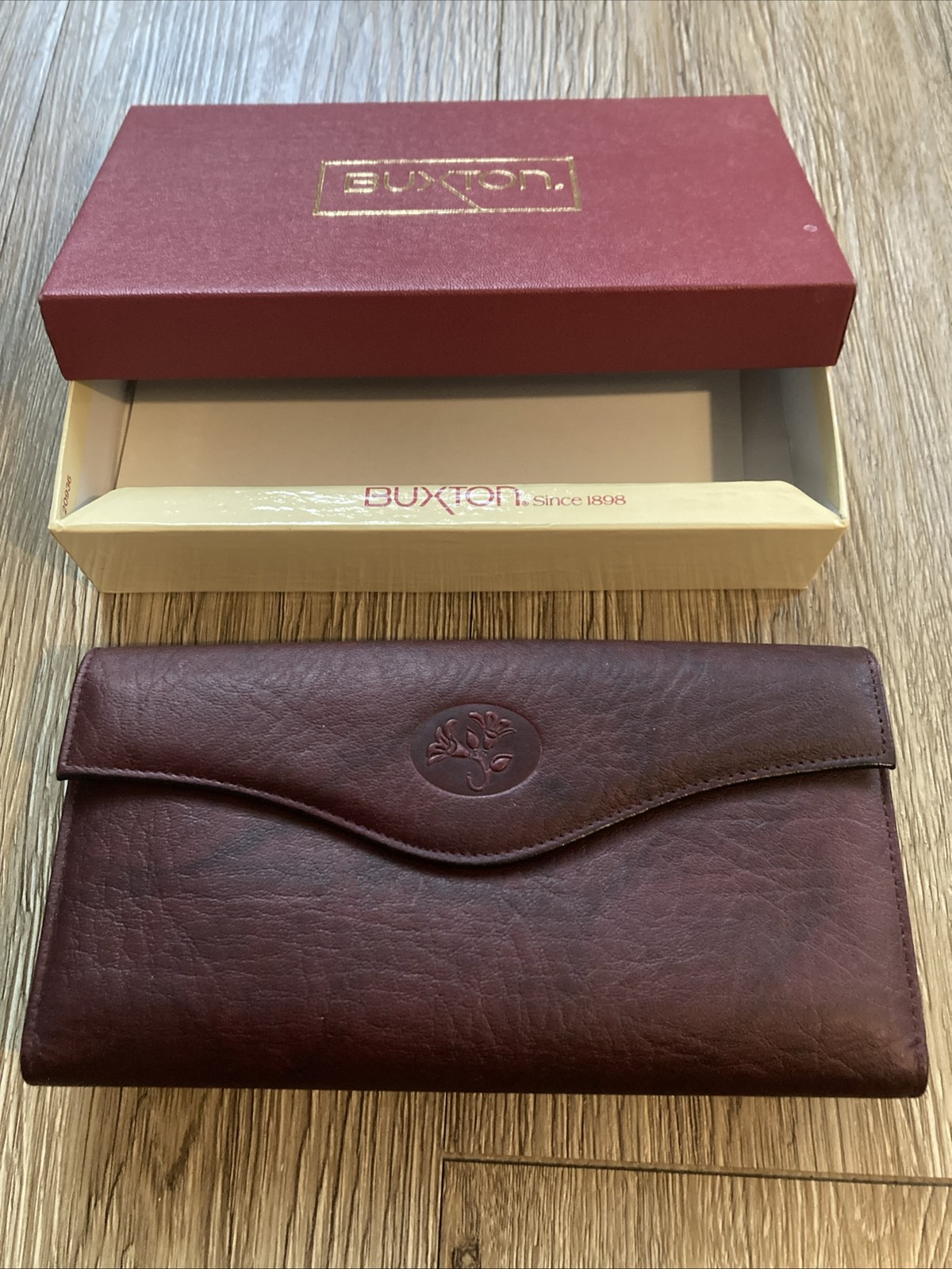 Buxton Brown Women’s Wallet with Credit Card Slots and Checkbook Cover