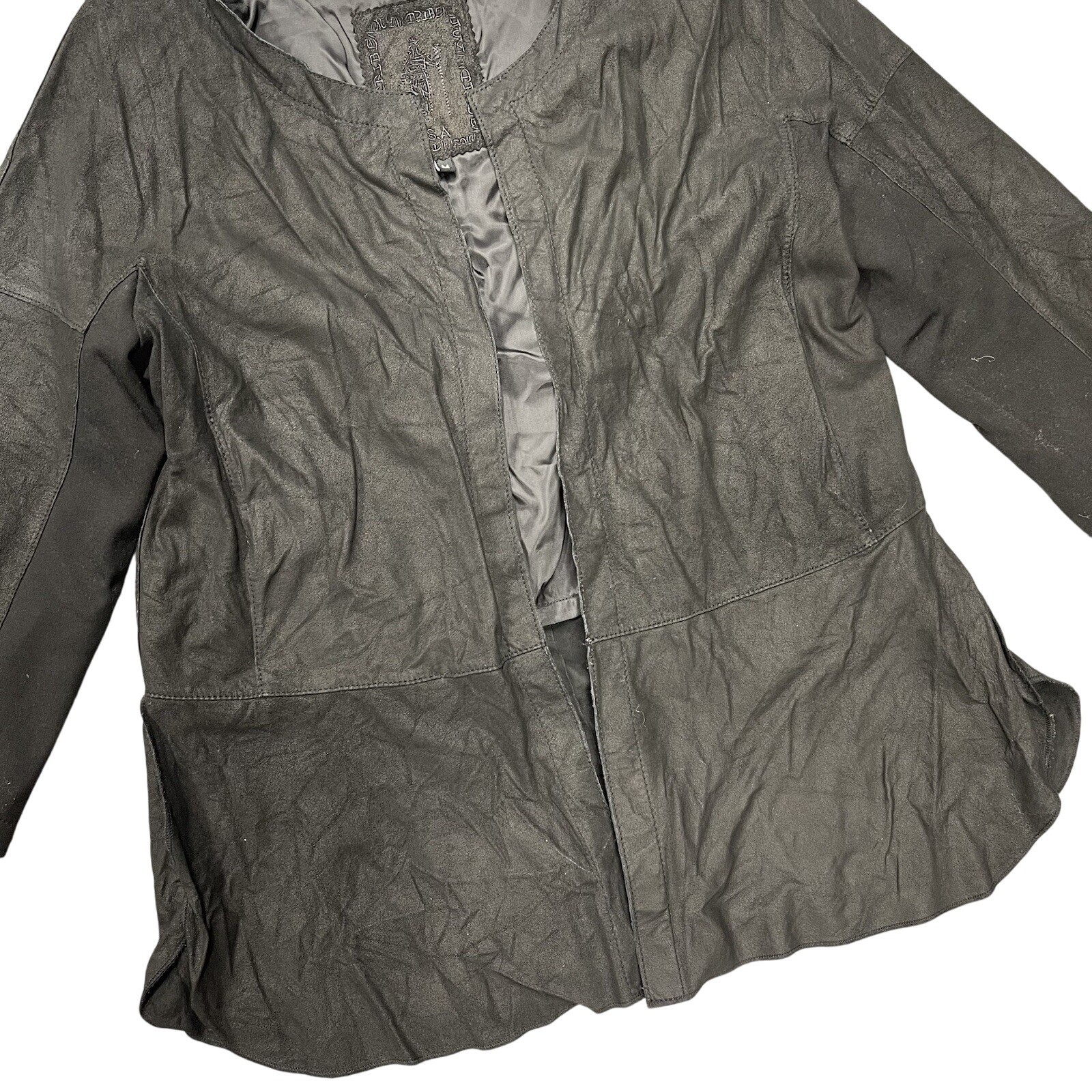 My Tribe Black Suede Leather Jacket Light Weight Medium