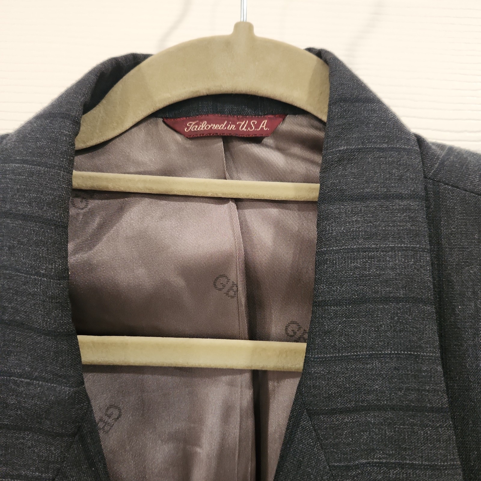 VTG Geoffrey Beene Jacket 42S M Black 100%Wool Blazer Sport Coat Double Breasted