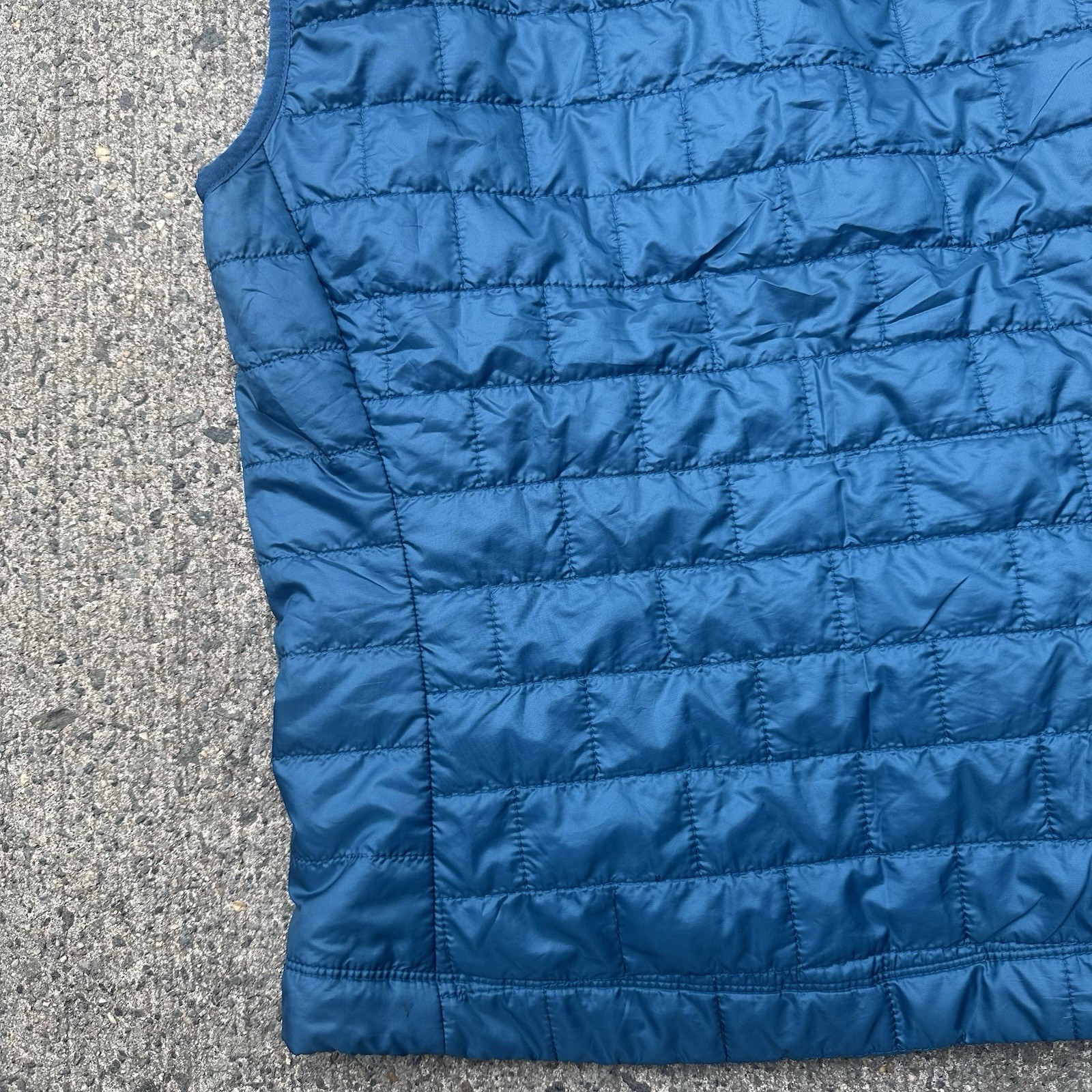 Patagonia Nano Puffer Vest Mens Sz L Blue Quilted Full Zip Outdoor Hiking