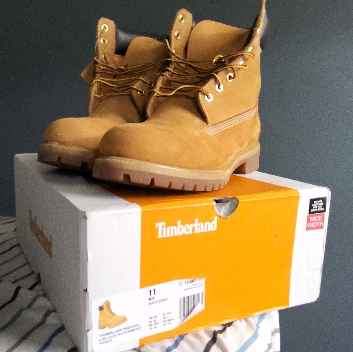 Timberland PREMIUM 6 IN LACE WATERPROOF WHEAT, SIZE 11