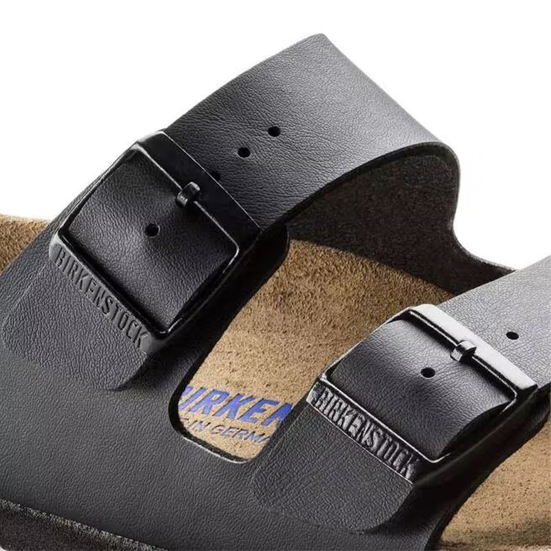 Birkenstock Arizona Birko-Flor Black Leather Unisex Sandals Select Size