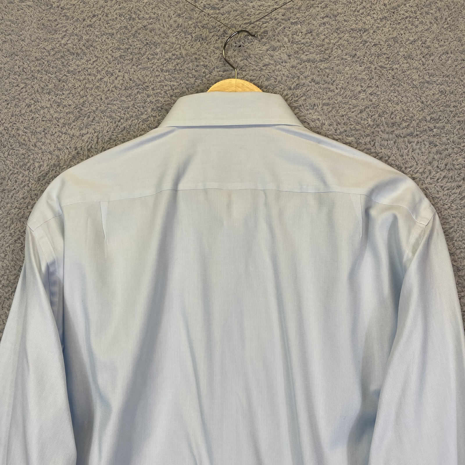 Zegna Men’s Trofeo Button-up Dress Shirt Size 41/16 Blue Long Sleeve Classic