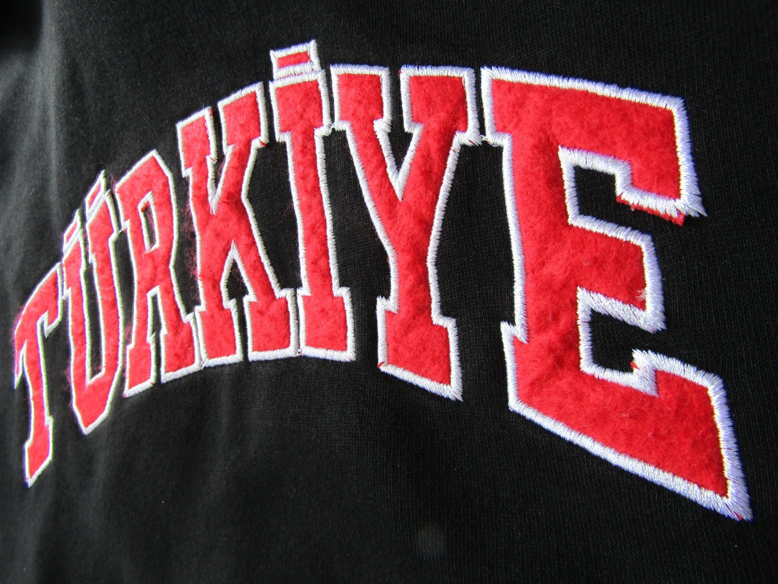 Turkey Turkiye Hoodie Black w Stitched Letters Small FIFA World Cup Soccer New