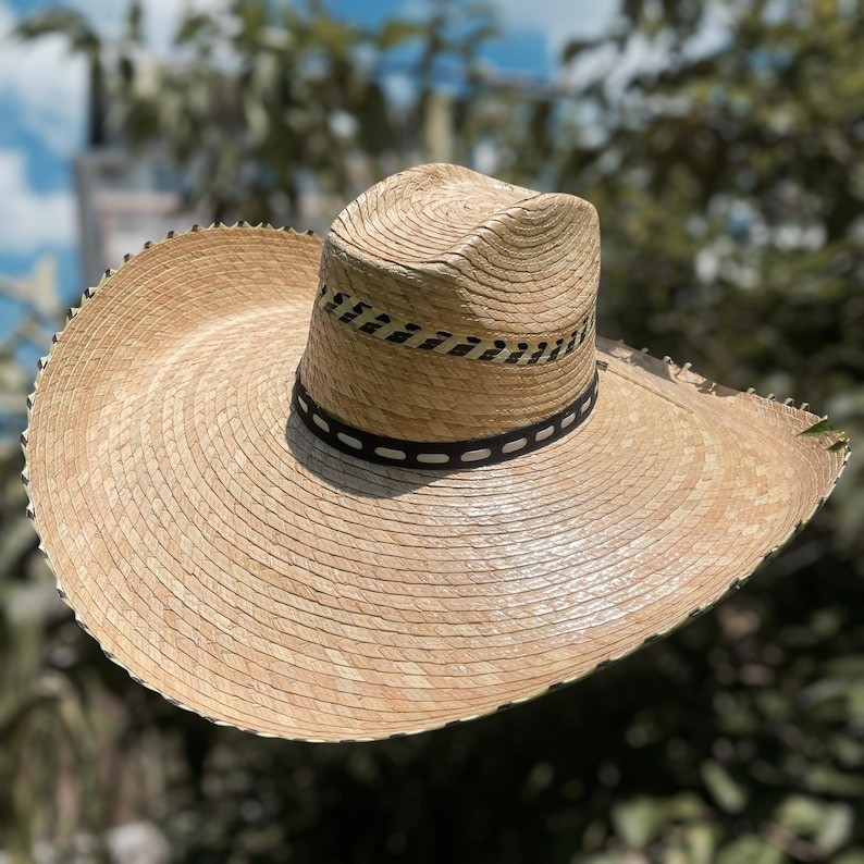 EXTRA Wide Brim Hat. Extra Large Gardener Sun Hat. Straw Sombrero Hat. Sombrero