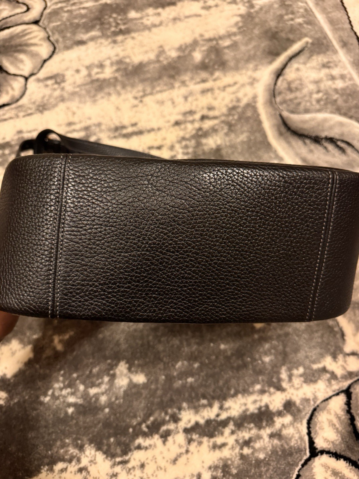 Coach Cary Large Black Pebbled Bag