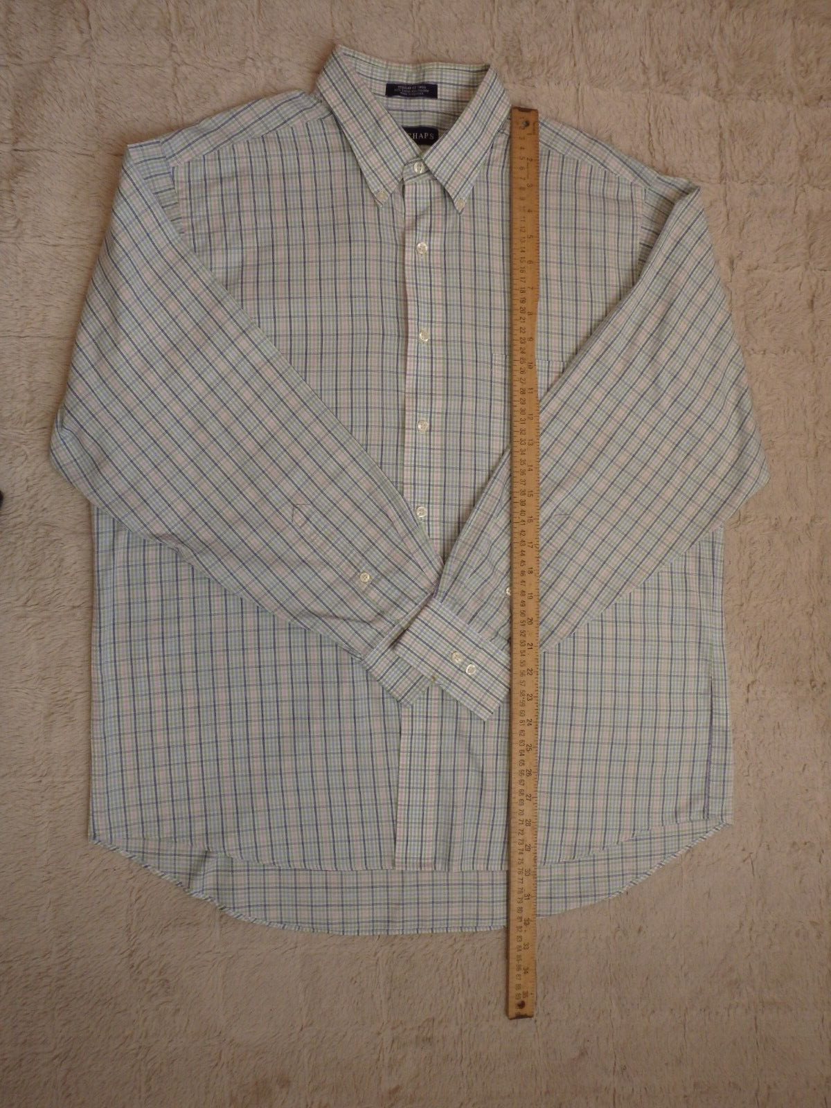 Chaps Mens Shirt XL Button Up Long Sleeve