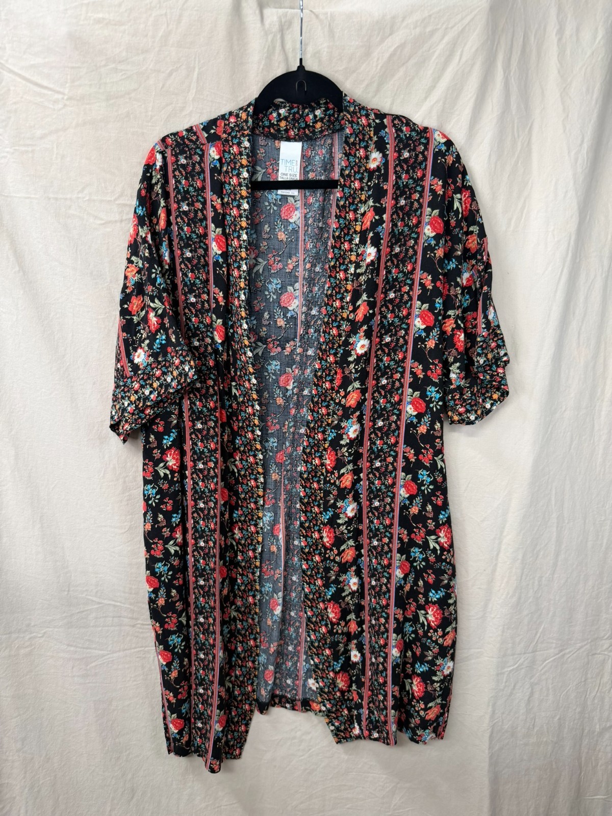Time and Tru Label Floral Kimono Style One Size Fits All