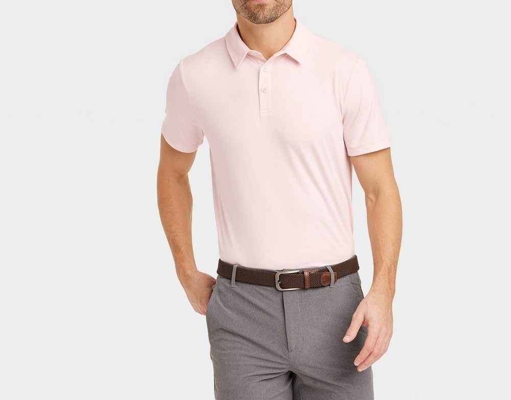 Jersey Polo Shirt All in Motion Wicking Stretch No Roll Collar COLOR CHOICES