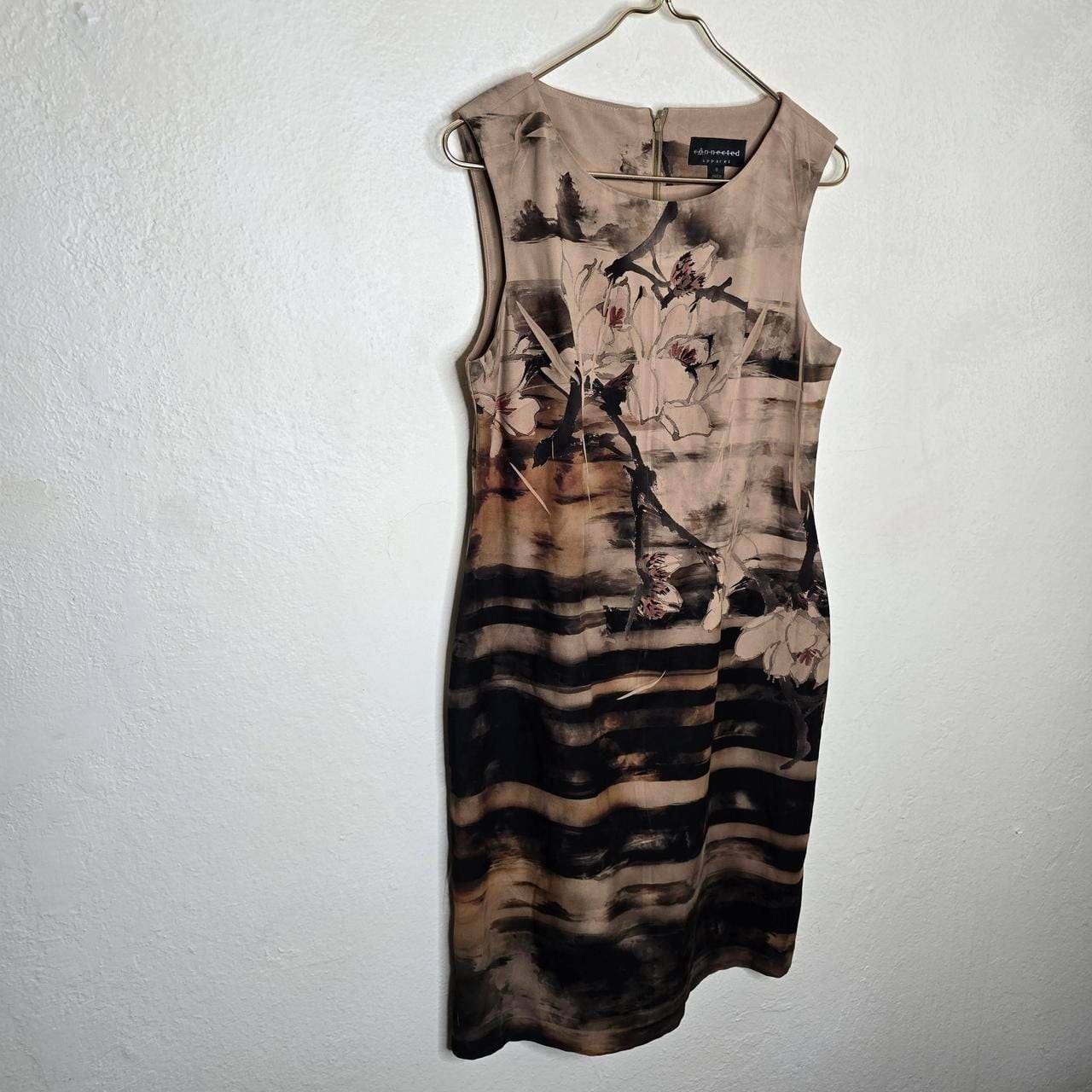Connected Apparel Floral Print Sheath Dress