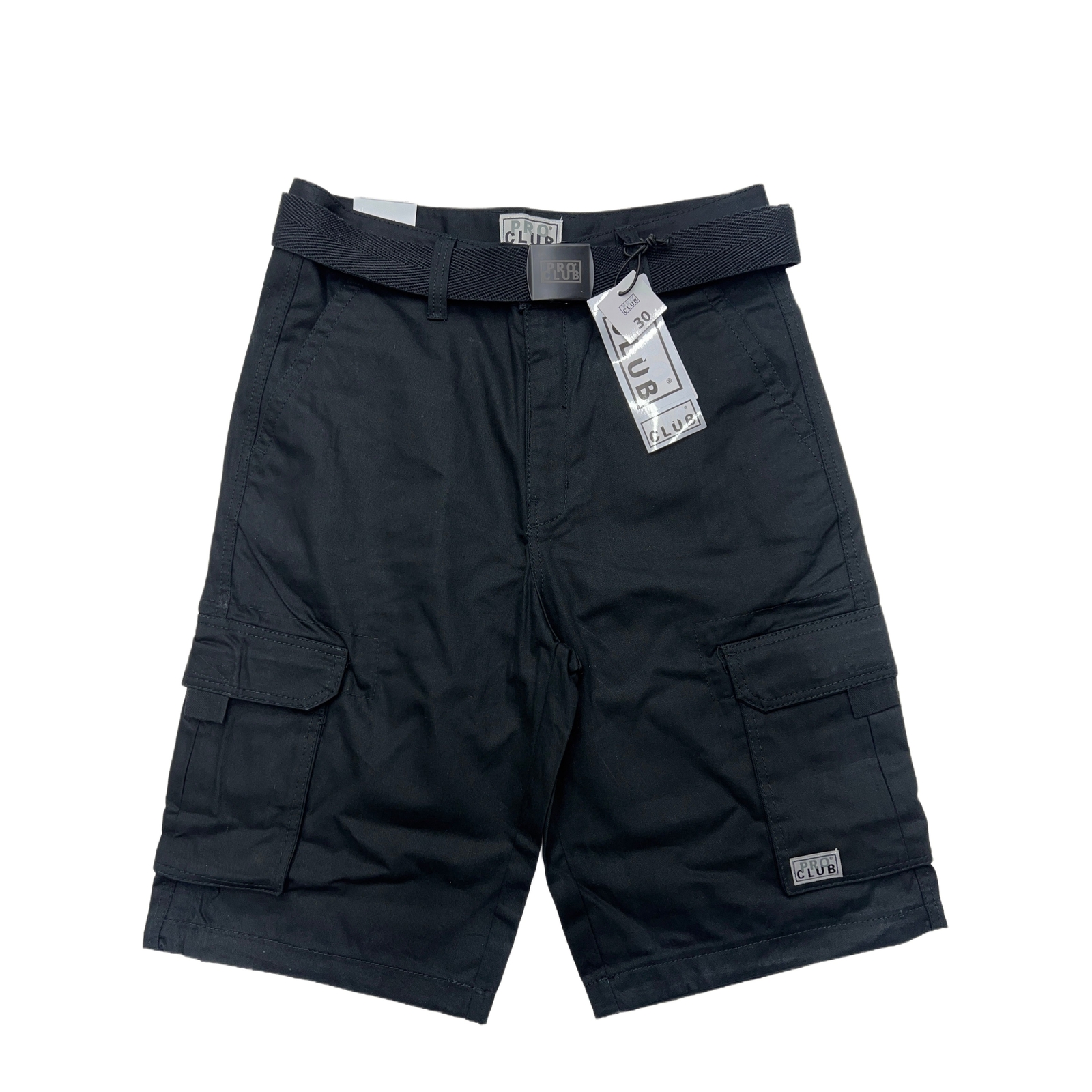 Pro Club Men’s Cotton Twill Cargo Shorts With Belt