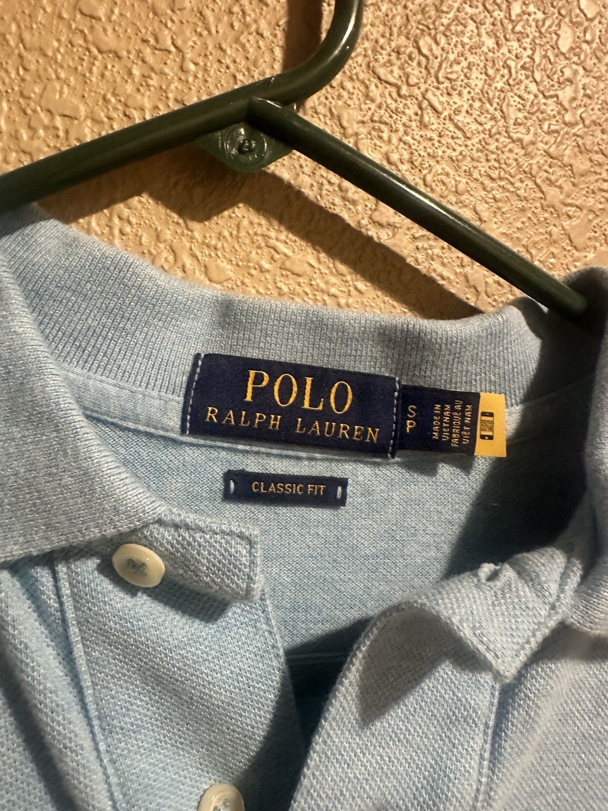 Polo Ralph Lauren Classic Fit Blue Long Sleeve Polo Shirt Men’s S Cotton Knit