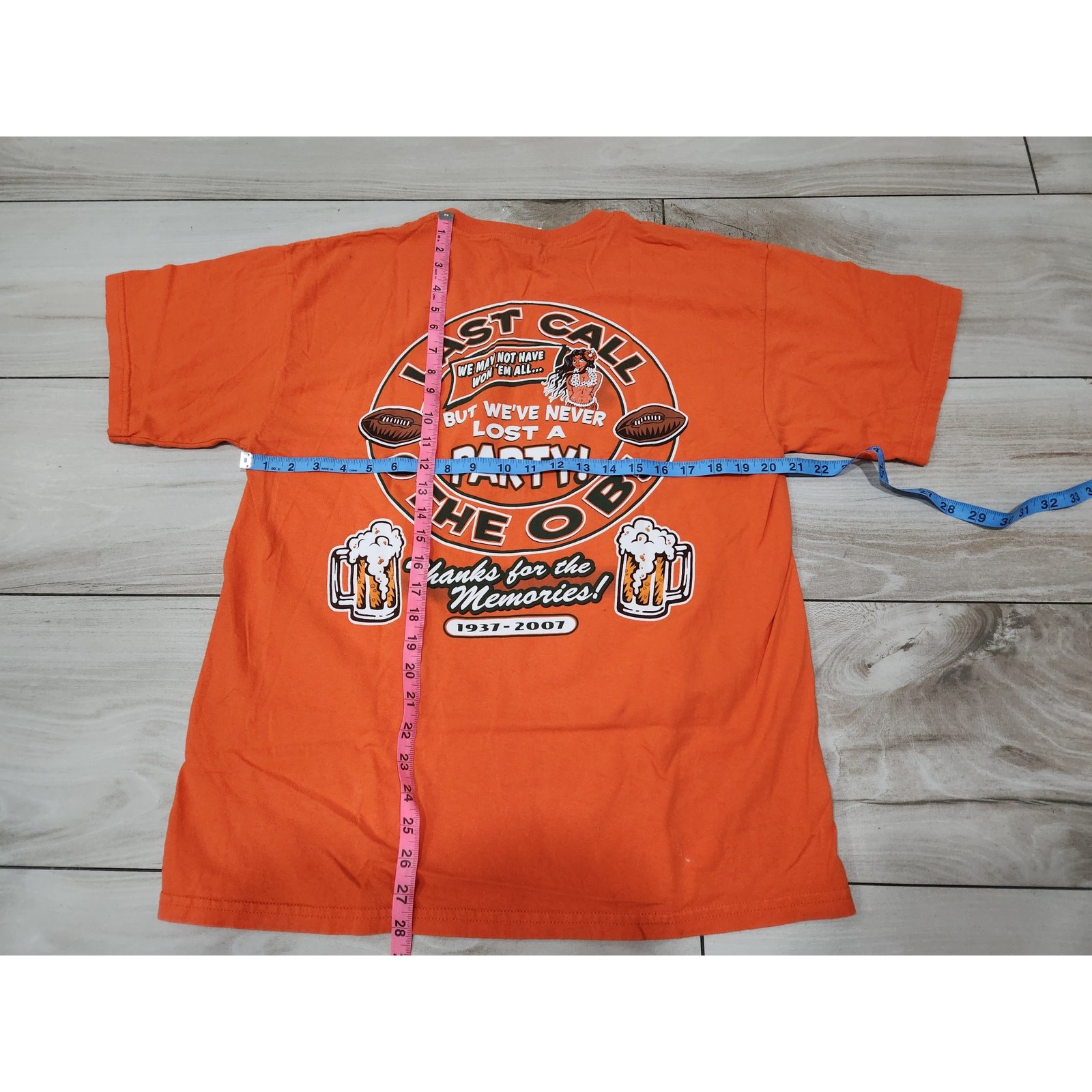 Vtg Adult “last call at the O.B.” shirt Orange Bowl Miami 2007 Hurricanes Large