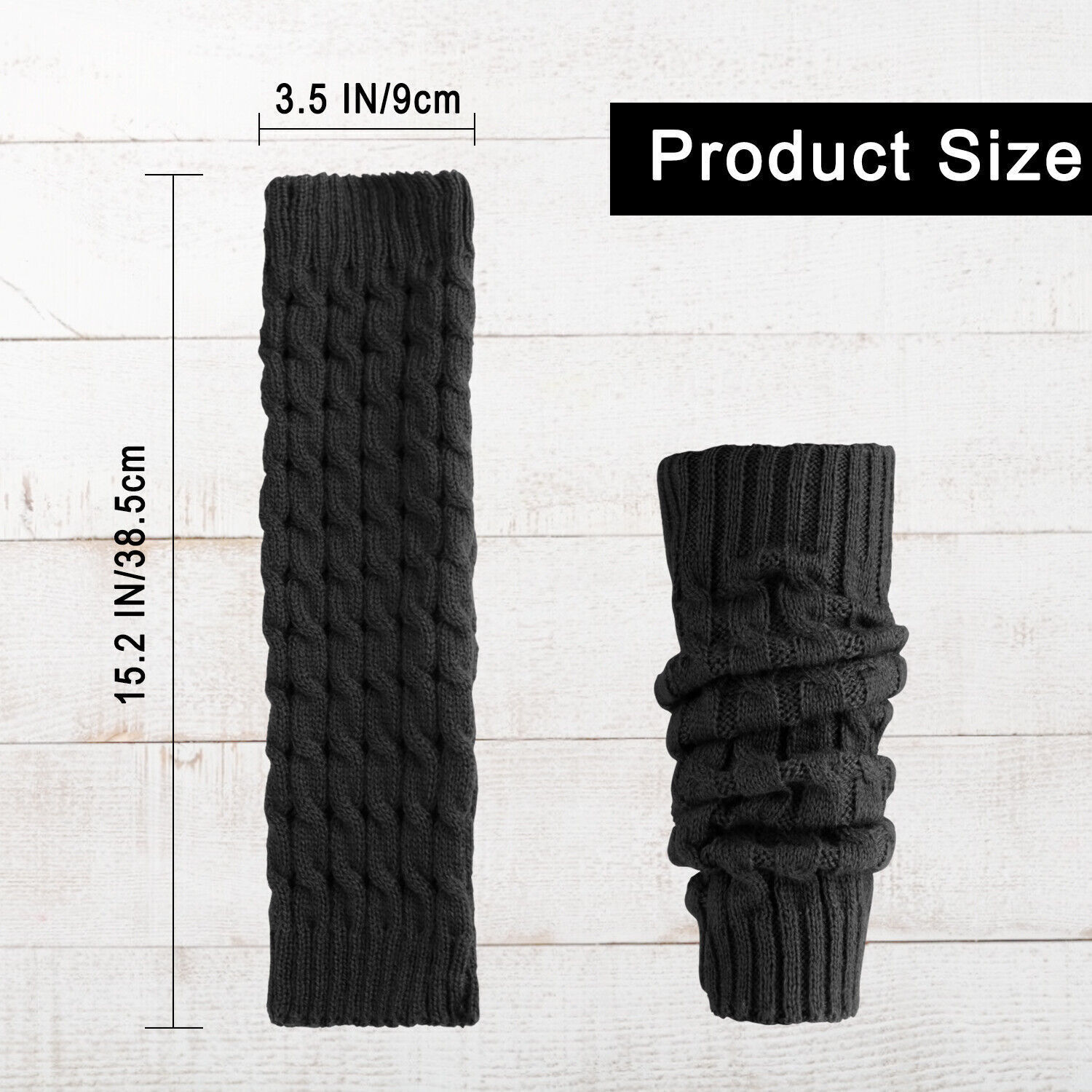 Women Crochet Knit Ribbed Leg Warmers Solid Knee High Winter Boot Wool Sock Long