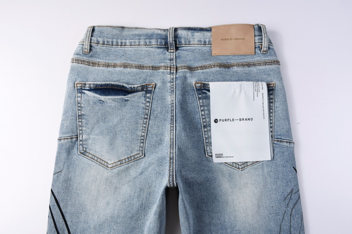 2026 New purple brand personality Fashion Slim Fit Leisure BLUE Jeans .