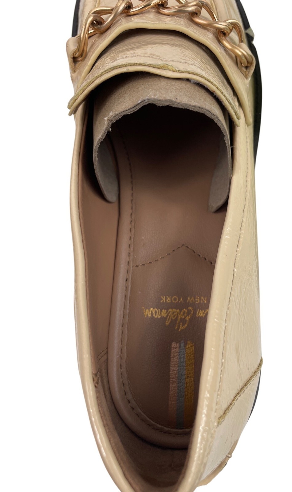 Sam Edelman NY Lug Sole Loafers Womens 7M Wheat Leather Platform Shoes