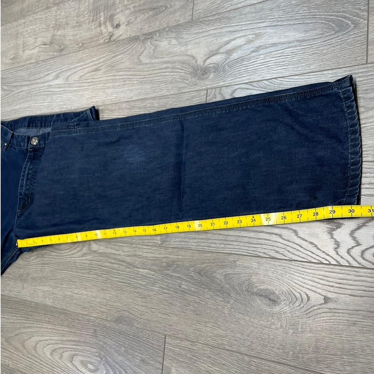 Polo Jeans Co Ralph Lauren Carpenter Jeans Wide Leg Blue Denim Cargo Pants 32×30