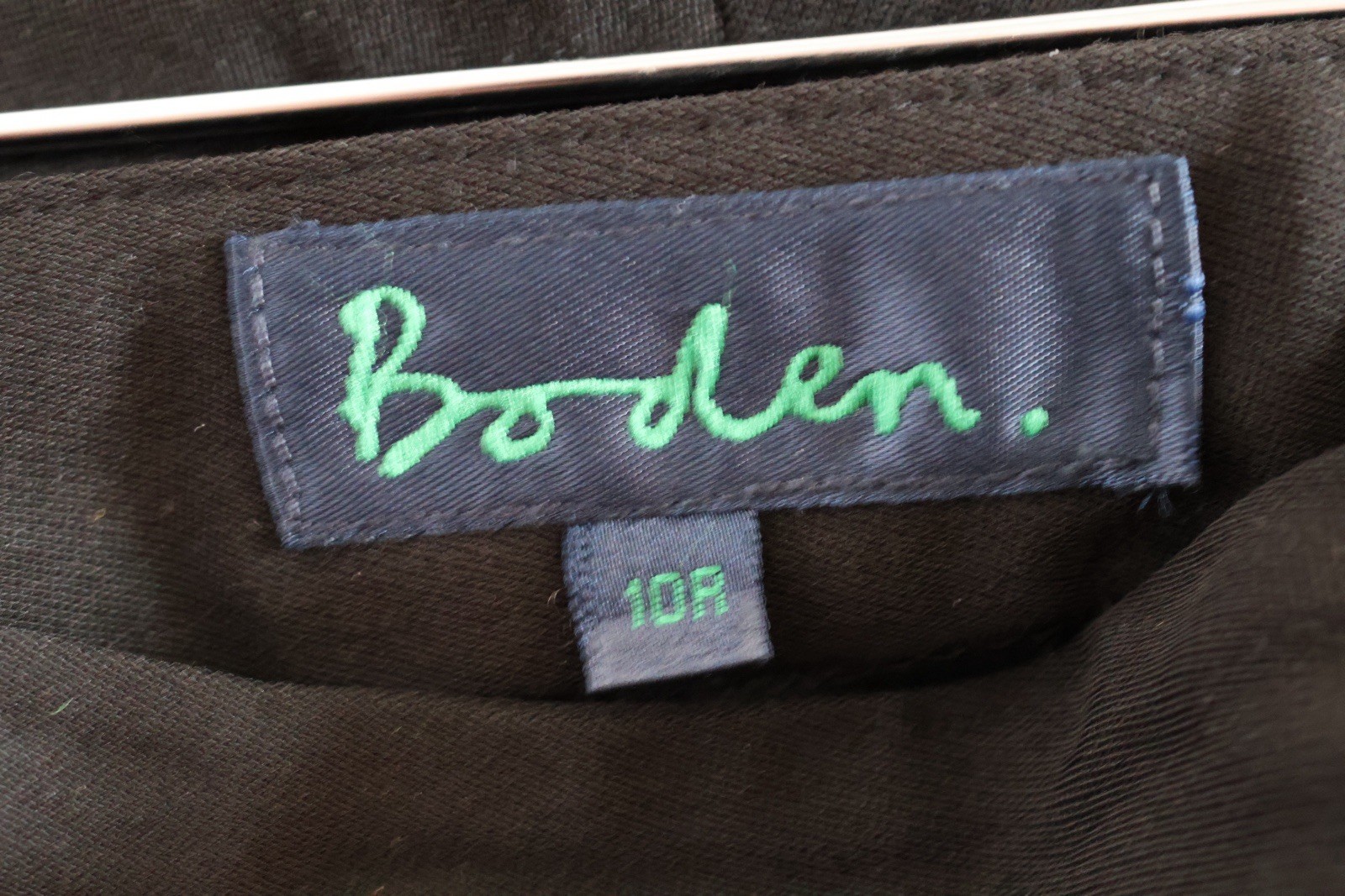 Boden Trousers Size 10 Reg Black Wool Viscose Smart Work Office Straight Leg VGC