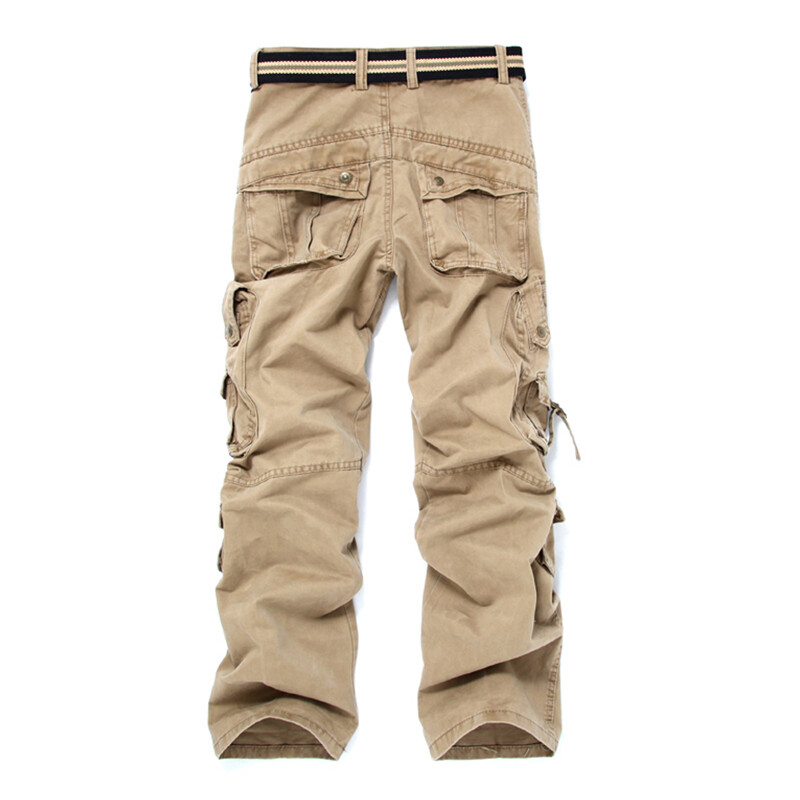 New Mens Cargo Pants Work Trousers Multiple Pockets Tactical Combat Outdoor Pant