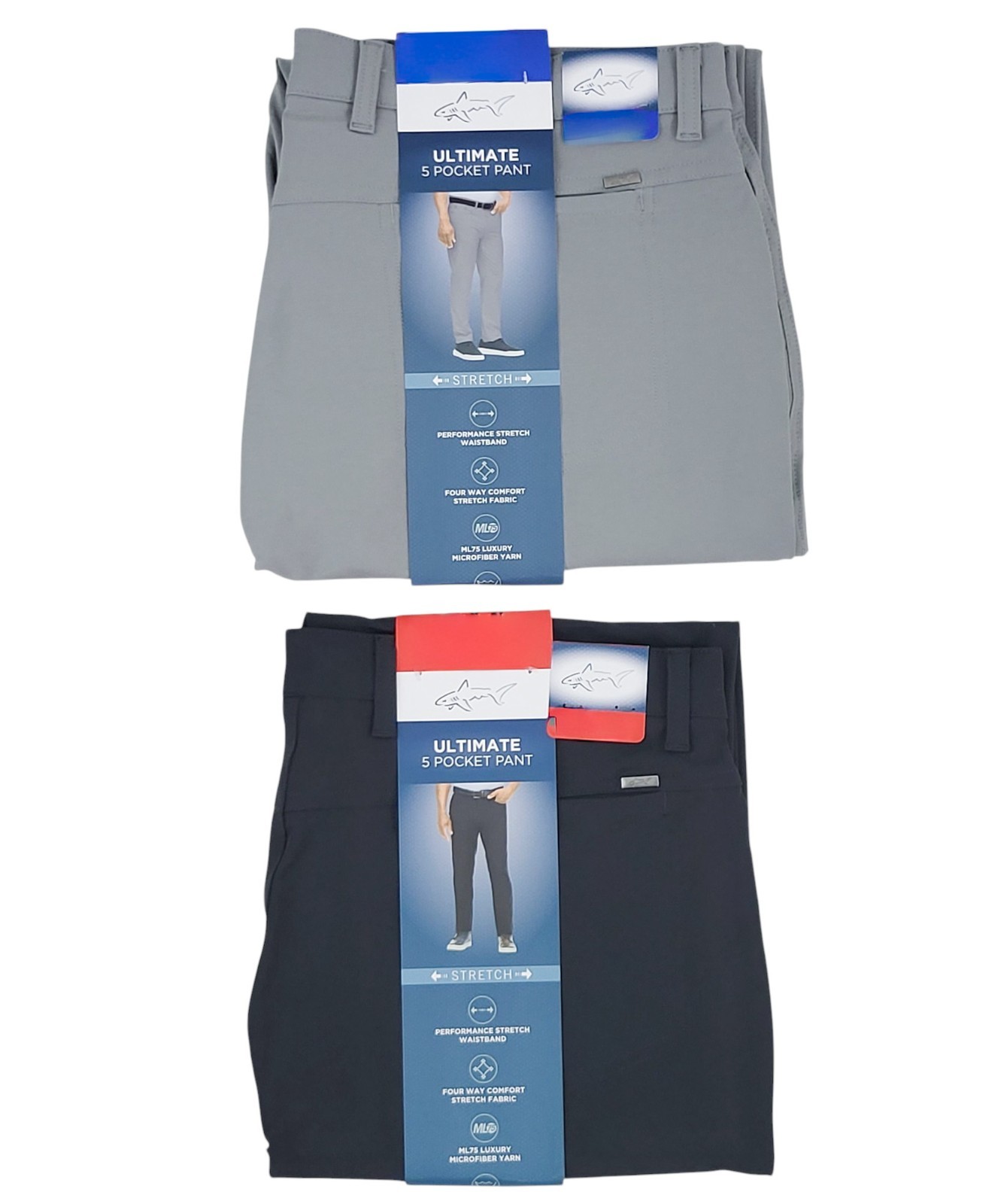 Greg Norman Ultimate 5 Pocket Golf Pants Mens Size 36X30 Gray Polyester Blend