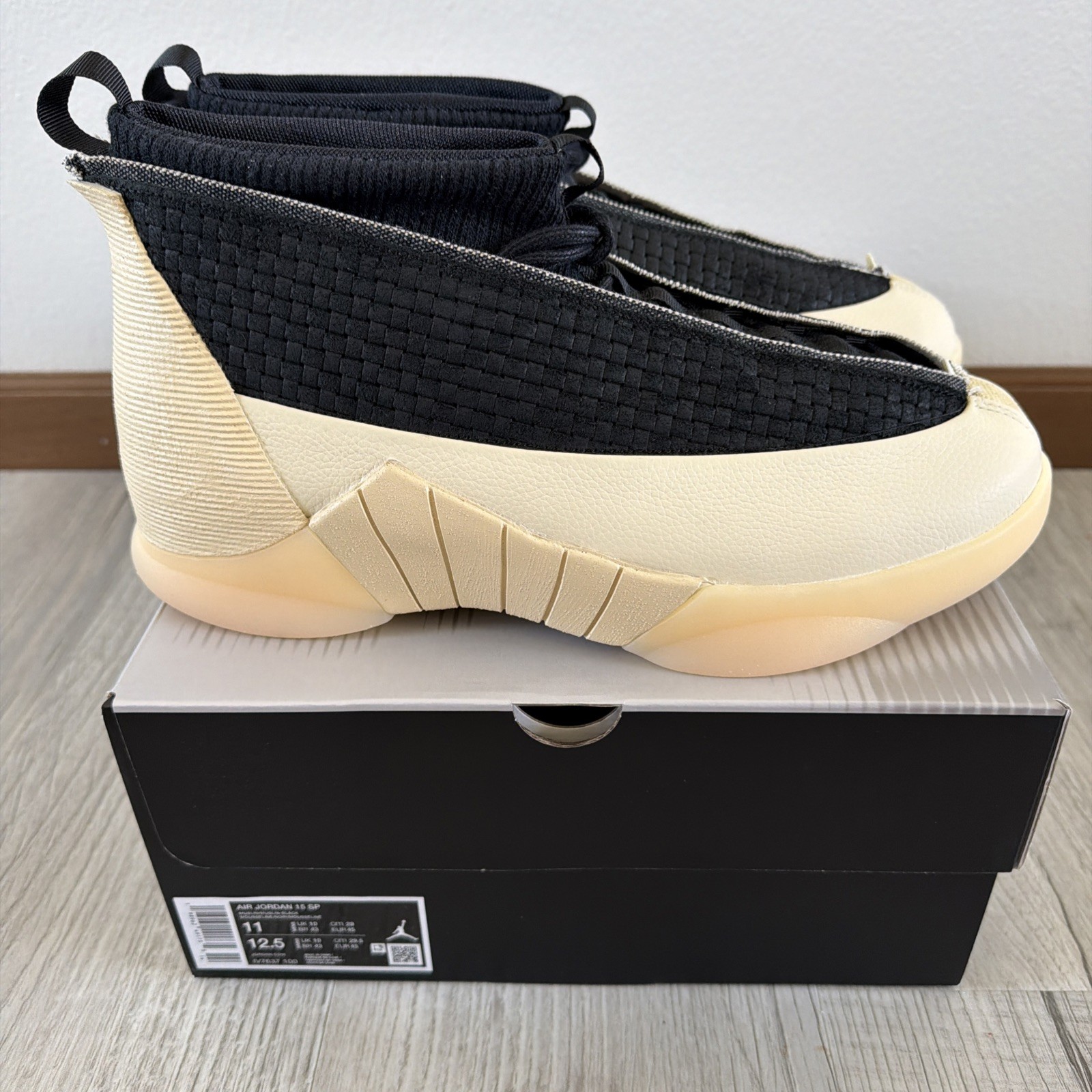 Nike Air Jordan 15-23RE Black Muslin IV7637-100 Size 11