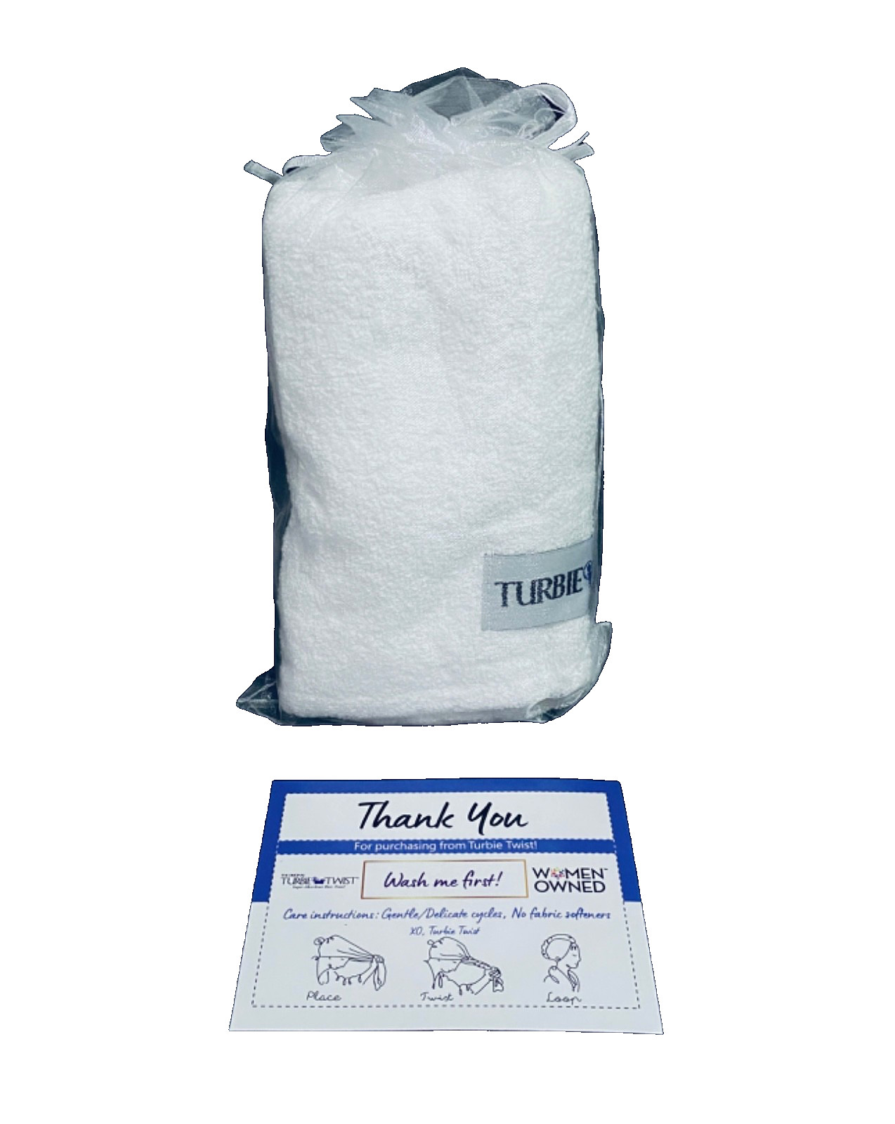 Hair Towel Turban Absorbent 100% Cotton Terry White Bath Shower Turbie Twist