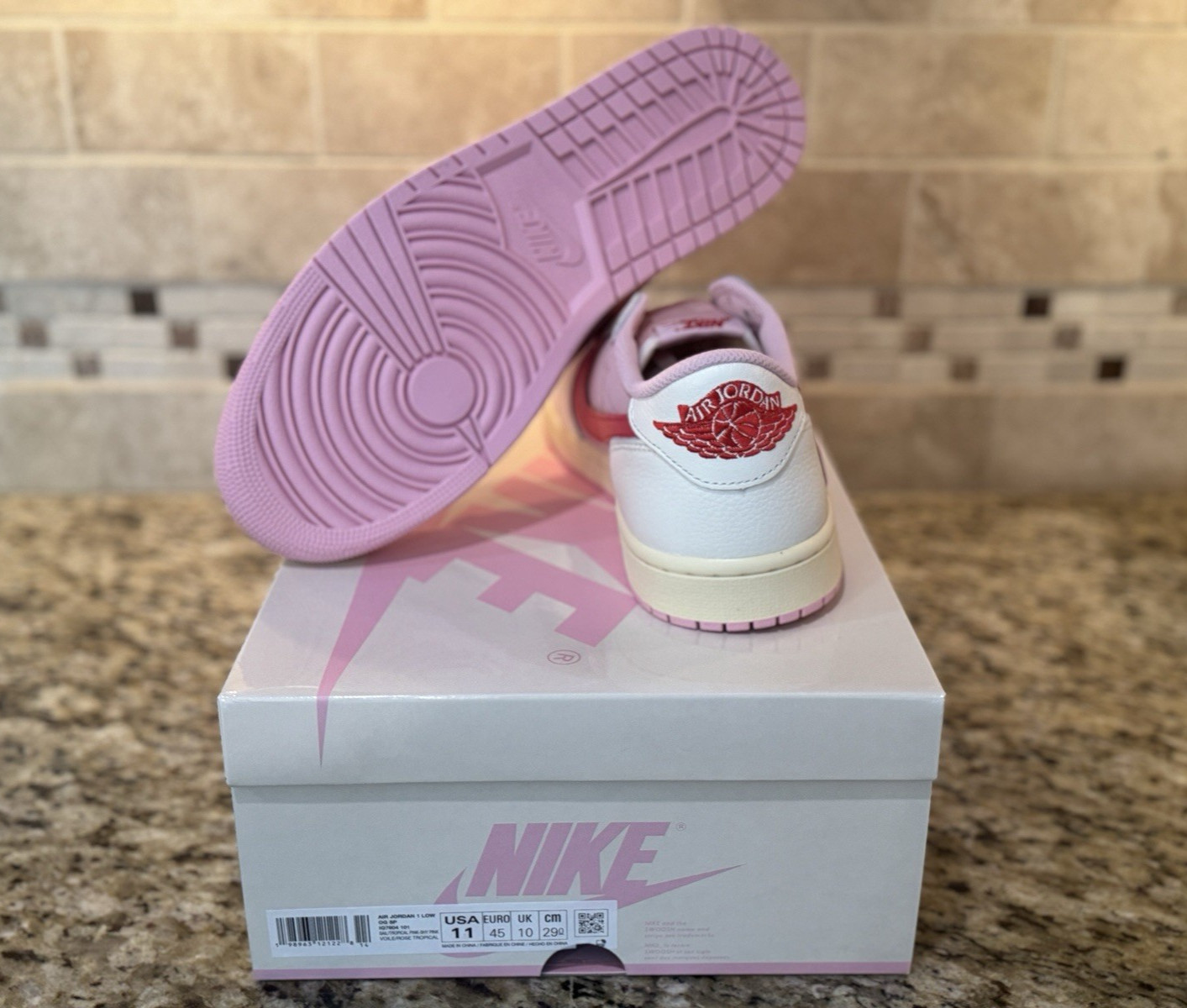 Travis Scott x Air Jordan 1 Low OG SP Tropical Pink US Size 11 IQ7604-101✅