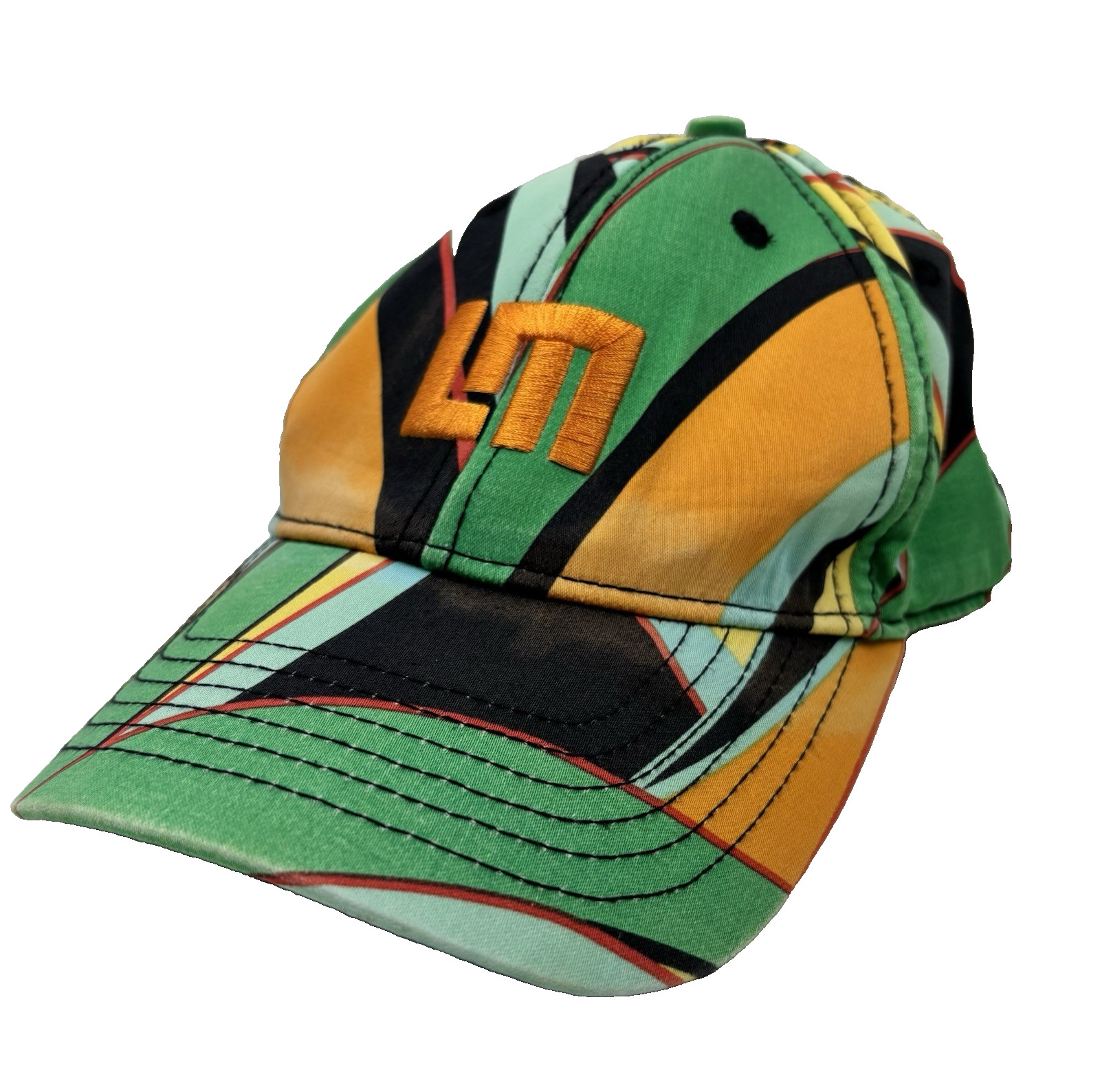 Loudmouth Multicolor Geometric Crazy Wild Comic Graphics Adjustable Golf Hat