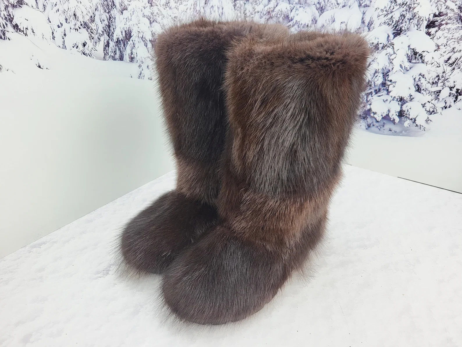 CLEARANCE Brown beaver boots for women Size US5|EU36 winter boots Mukluks