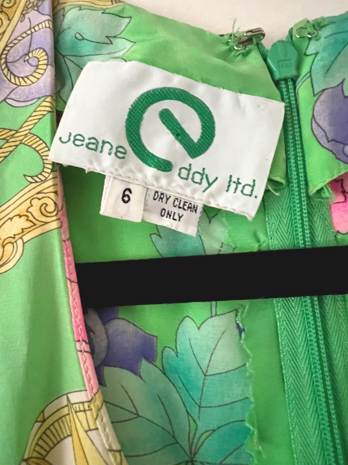 Jeane Eddy Ltd 1970s–80s Mid-Length Groovy Boho Dress w/ Slit Sleeves – Size 6