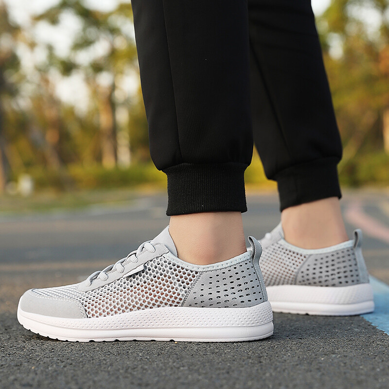 Summer Men’s Casual Sports Shoes Breathable Mesh Comfy Gym Fitness Jogging Shoes