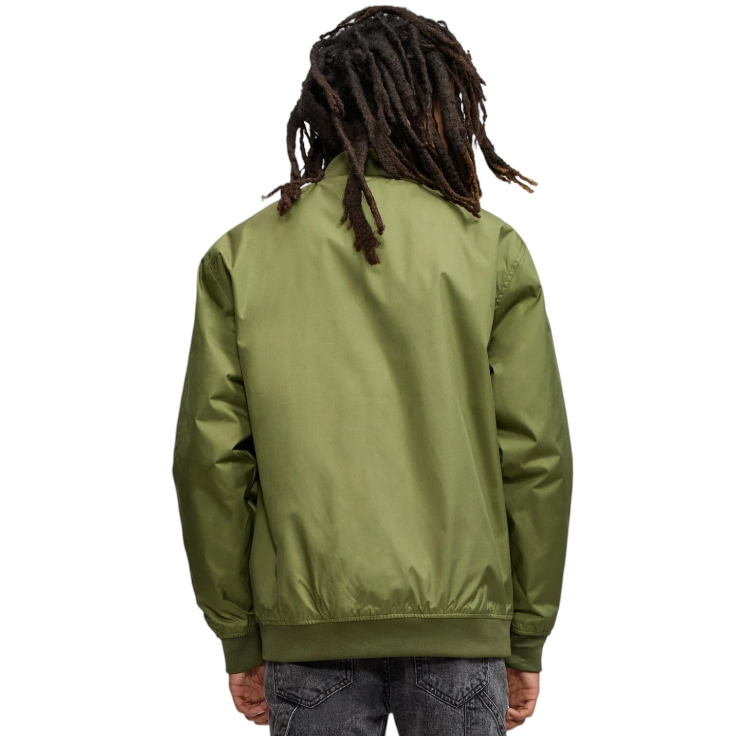 Reason Flight Tactical Bomber Varsity Jacket Green Men’s Size Large