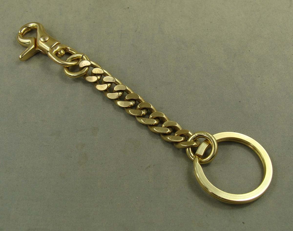 Solid Brass Lobster clasps Fob key chain ring holder hook wallet Chain H083
