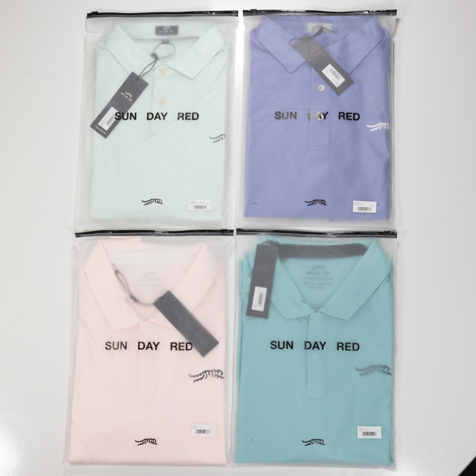 Sun Day Red 2XL NWT 4 Pack Polo Bundle Purple Blue Pink Porcelain Golf Shirts