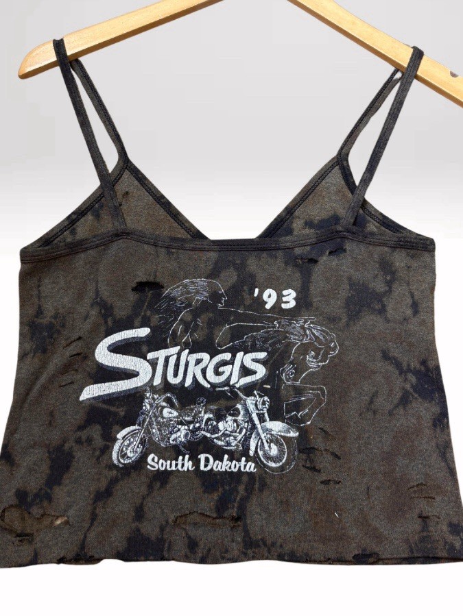 Harley Davidson Bleached Vest Size Medium vintage 90s distressed biker grunge