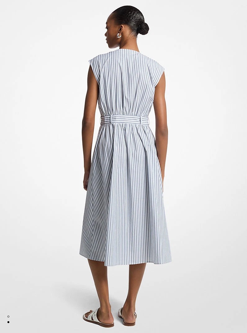 Michael Kors Women’s Cotton Poplin Midi Dress with belt New with Tags!