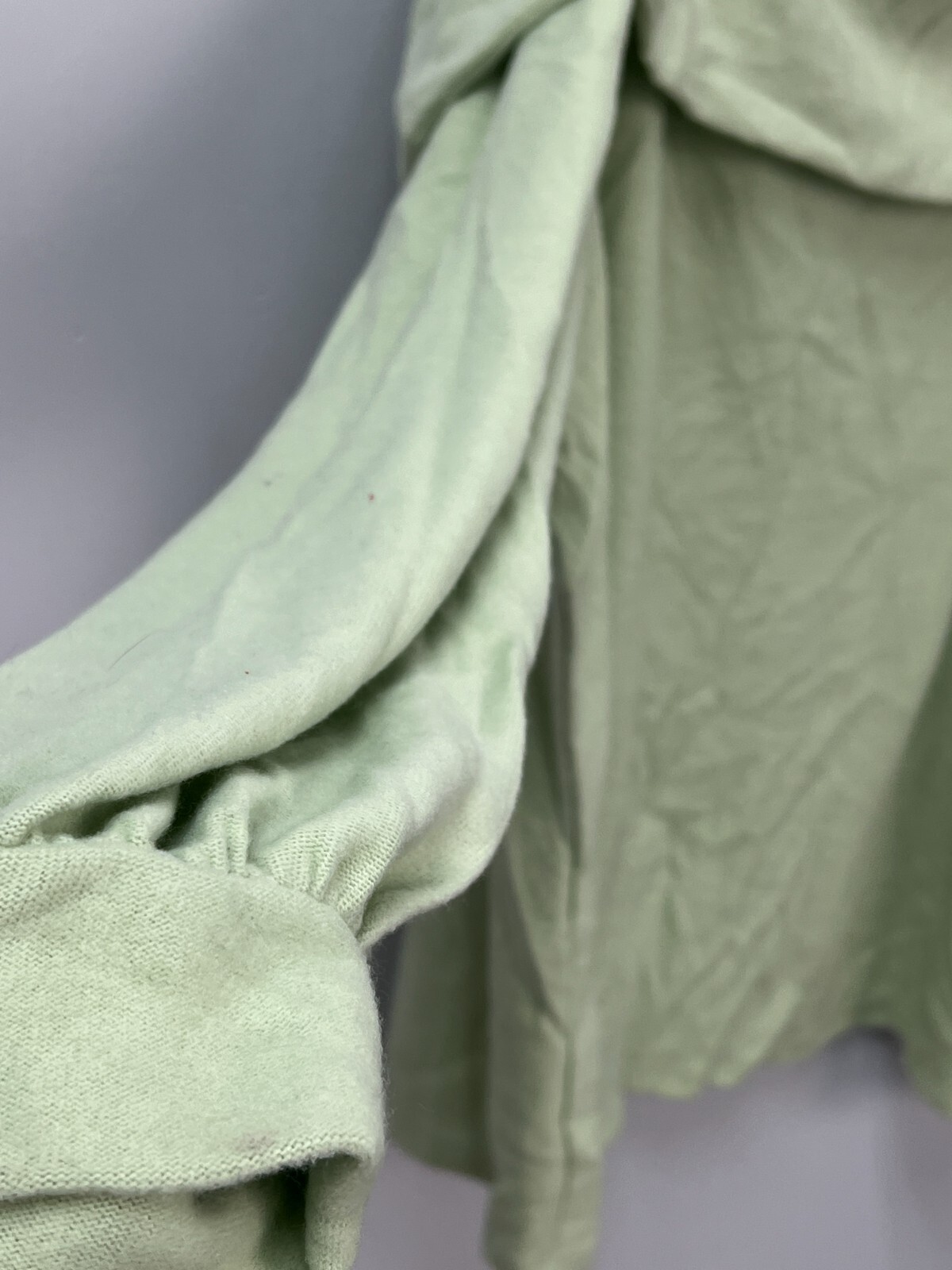 a.n.a. Mint Green Off the Shoulder Long Sleeve Sweater Sz Plus 3X Straight Neck