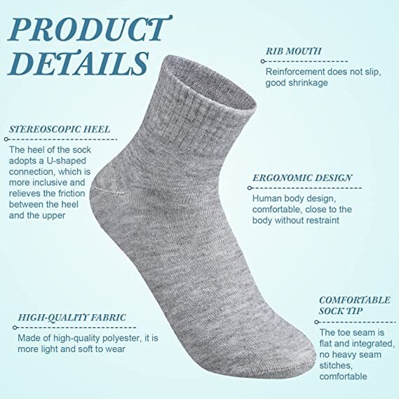 Lot 12 Pairs Mens Womens Ankle/Quarter Crew Socks Sport Casual Cotton Socks US
